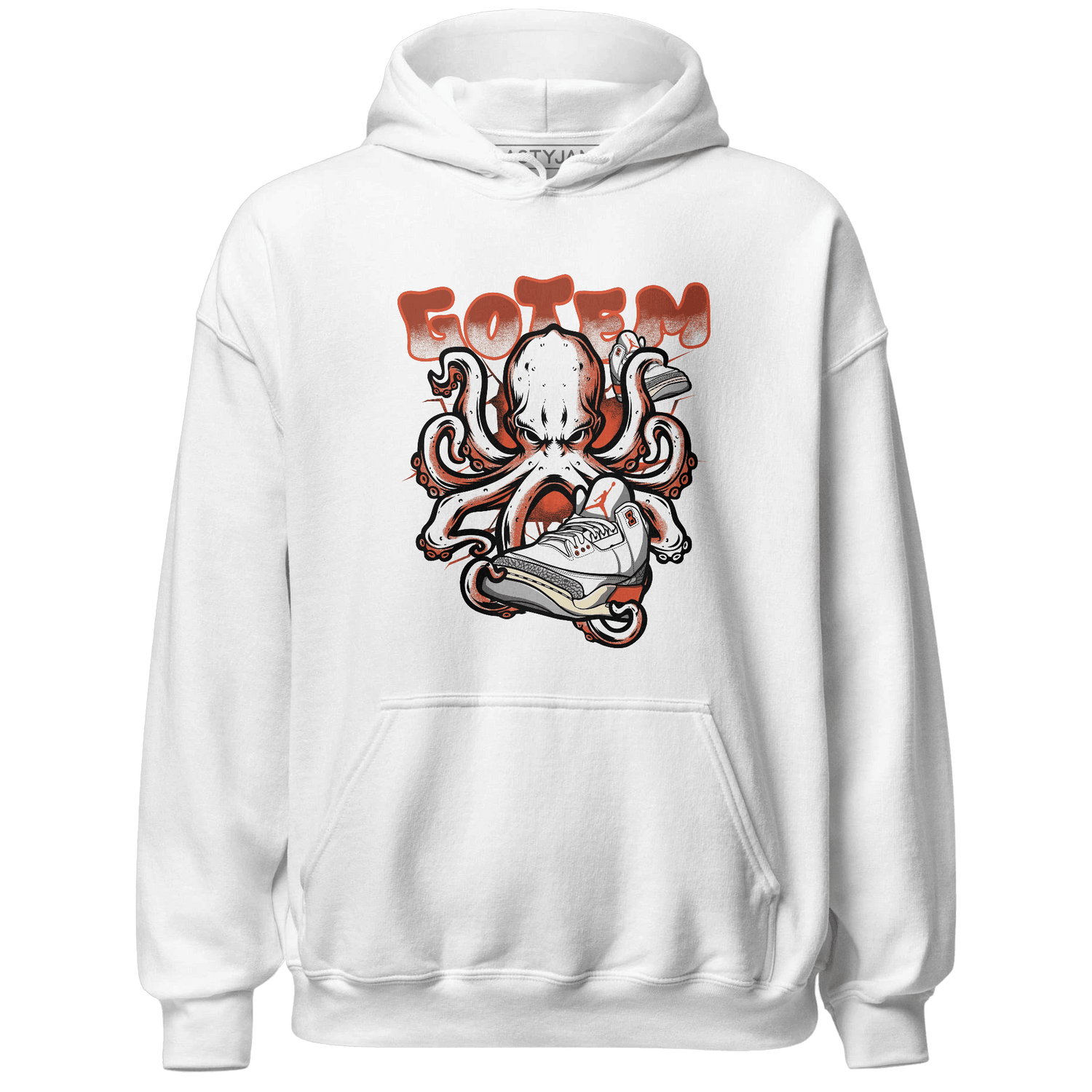 Georgia Peach 3s Hoodie Match Octopus Got Em - NastyJamz