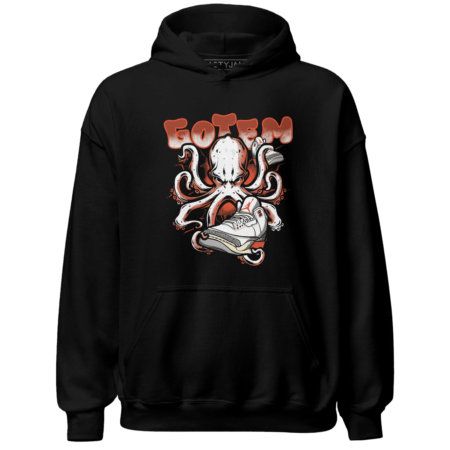Georgia Peach 3s Hoodie Match Octopus Got Em - NastyJamz