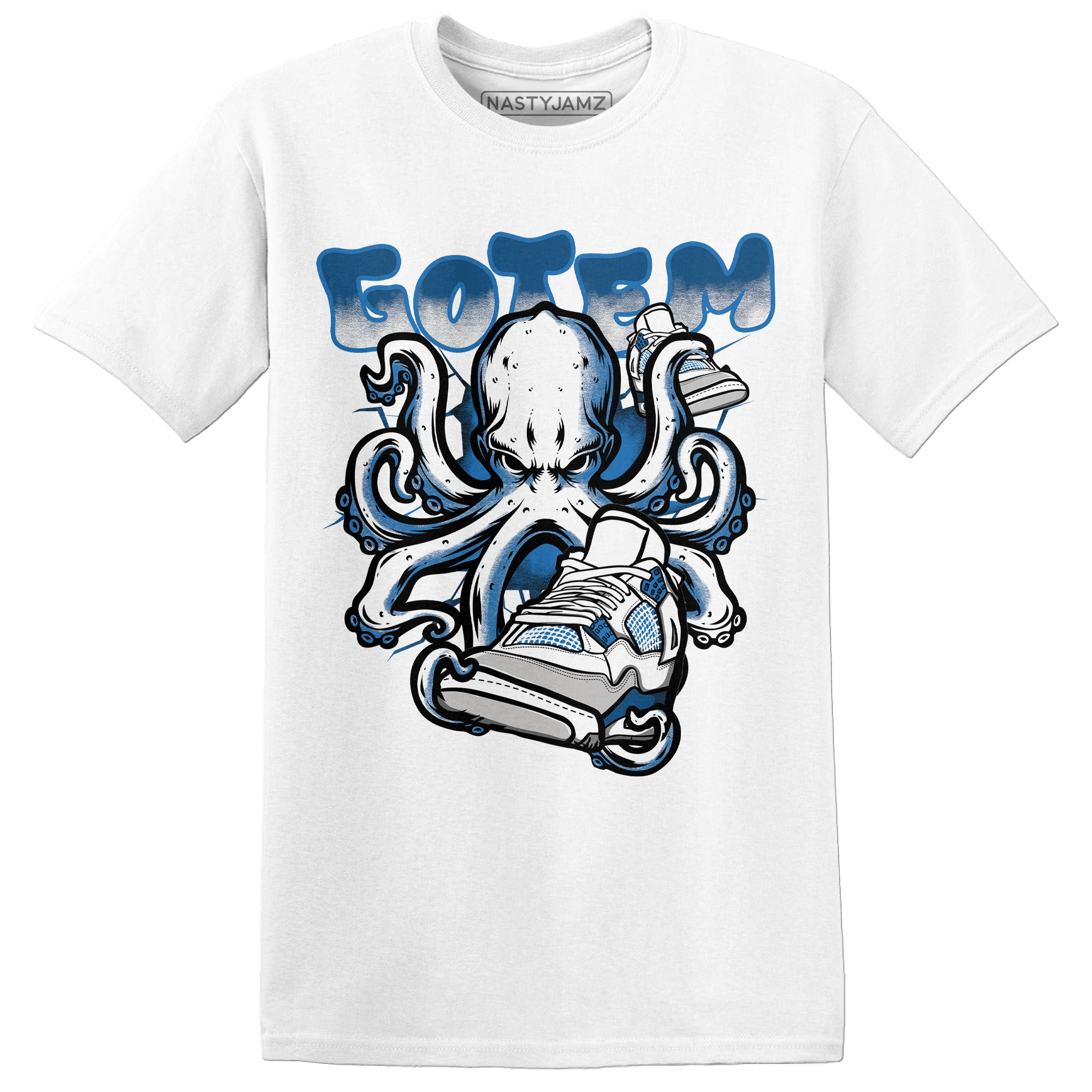 Industrial Blue 4s T Shirt Match Octopus Got Em - NastyJamz