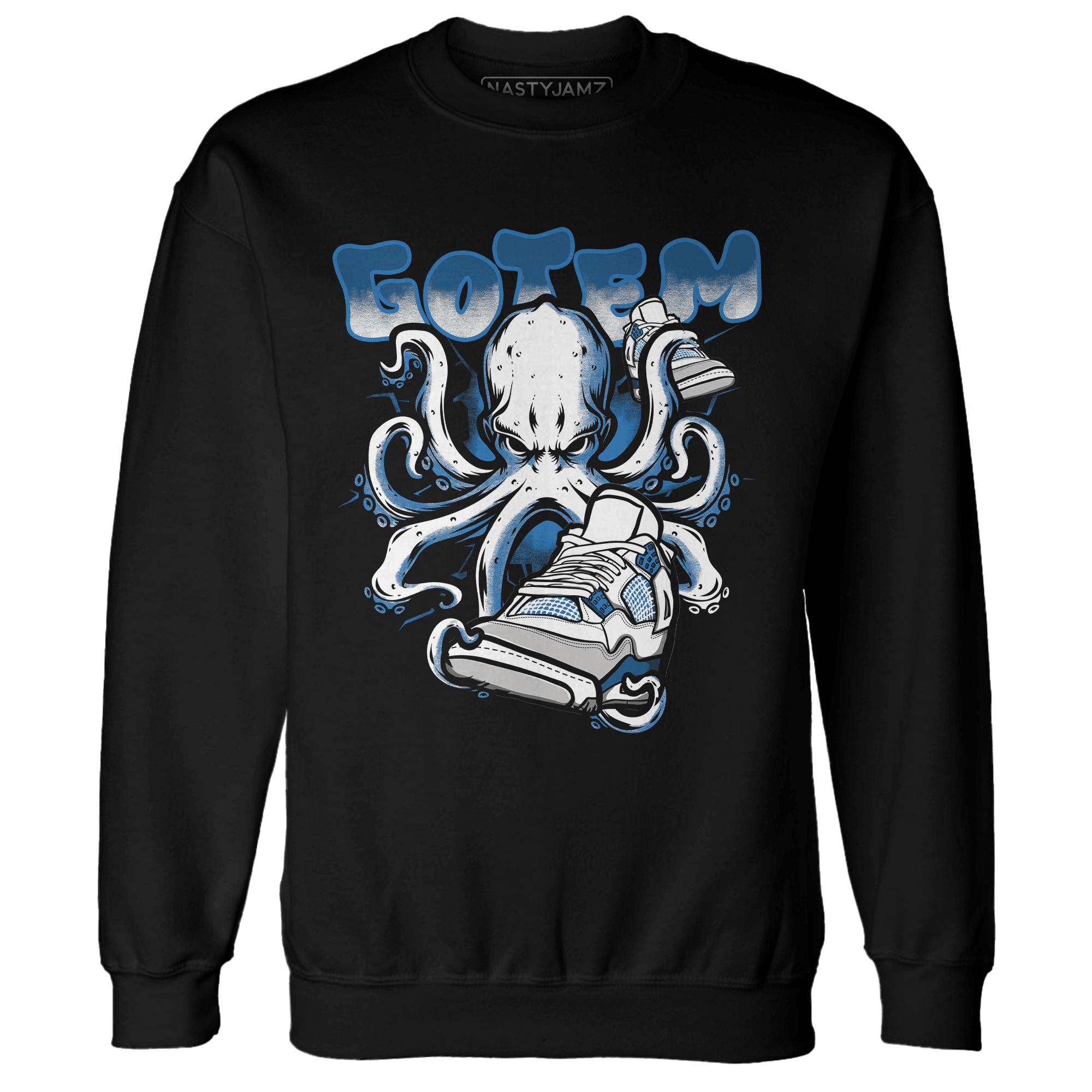 Industrial Blue 4s Sweatshirt Match Octopus Got Em - NastyJamz