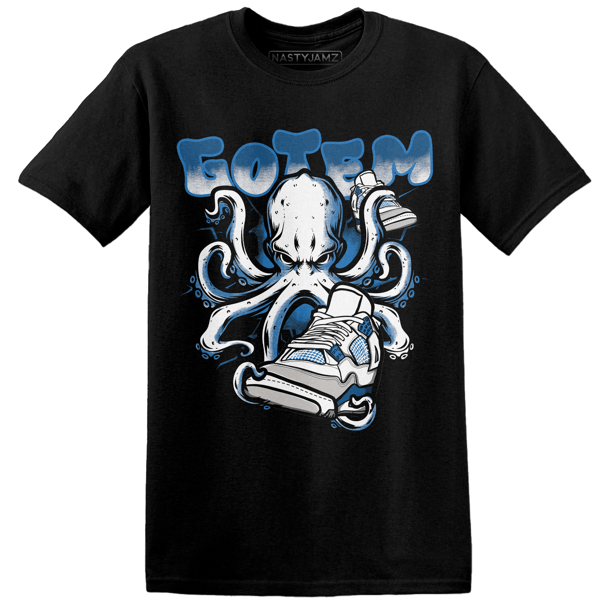 Industrial Blue 4s T Shirt Match Octopus Got Em - NastyJamz