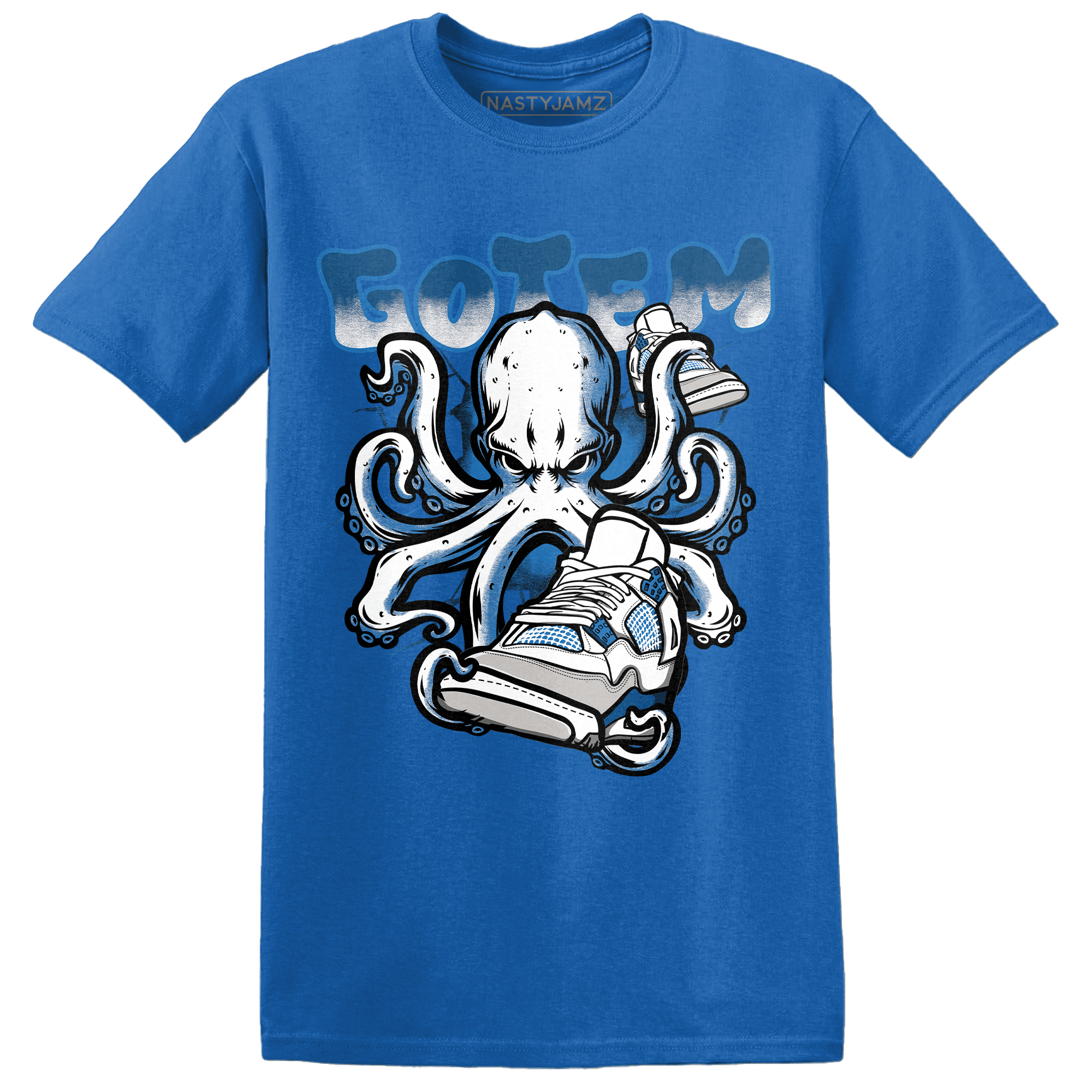 Industrial Blue 4s T Shirt Match Octopus Got Em - NastyJamz
