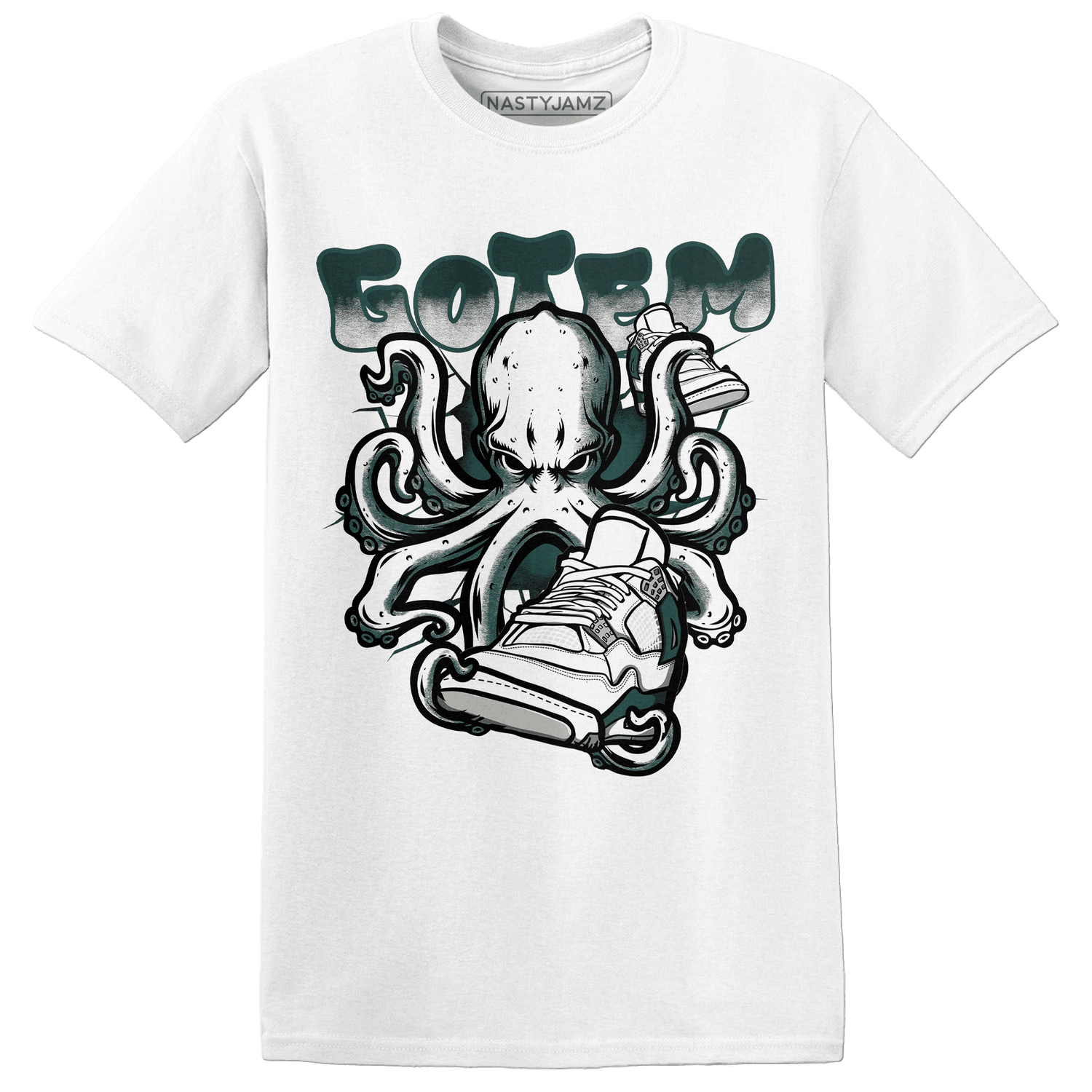 Oxidized Green 4s T Shirt Match Octopus Got Em - NastyJamz