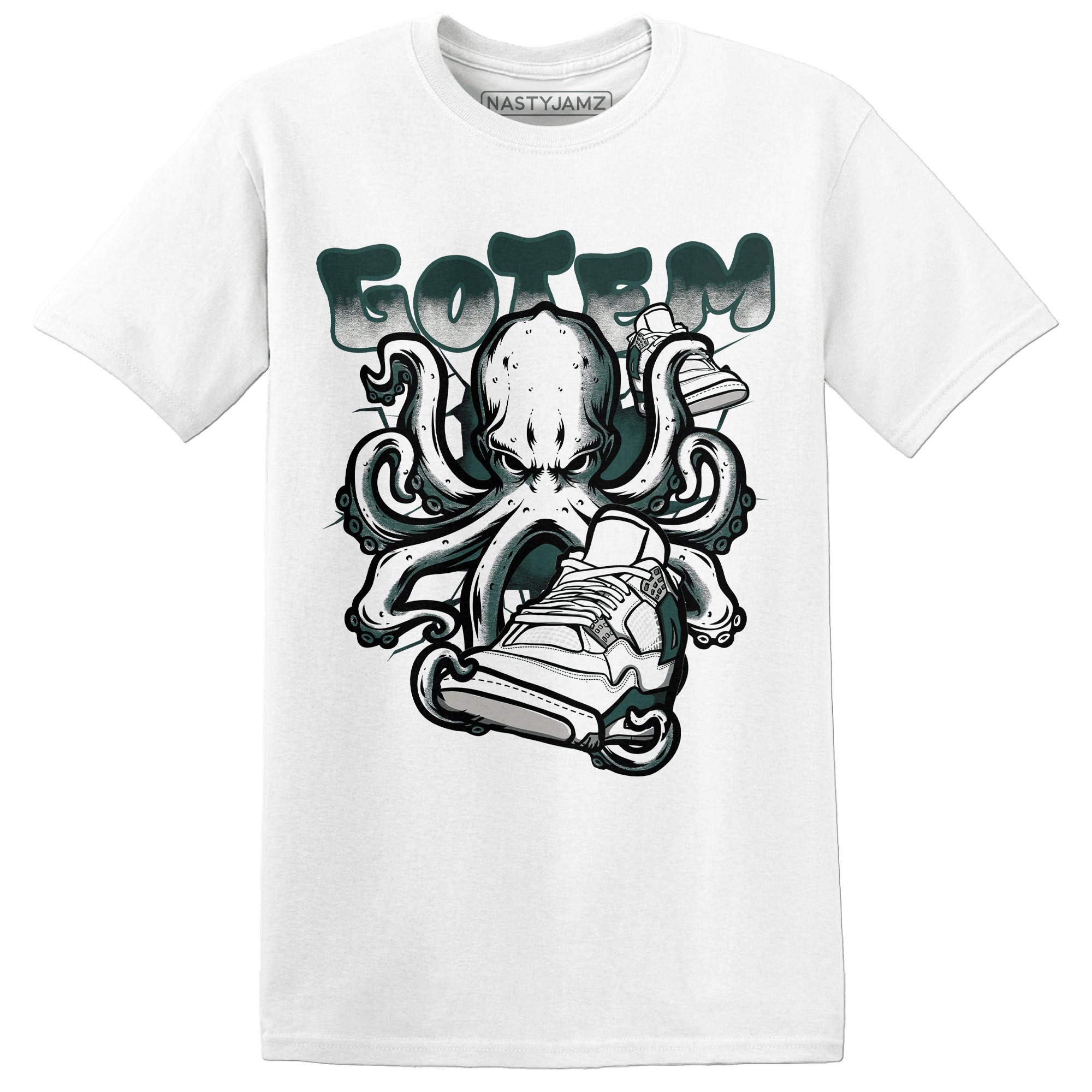 Oxidized Green 4s T Shirt Match Octopus Got Em - NastyJamz