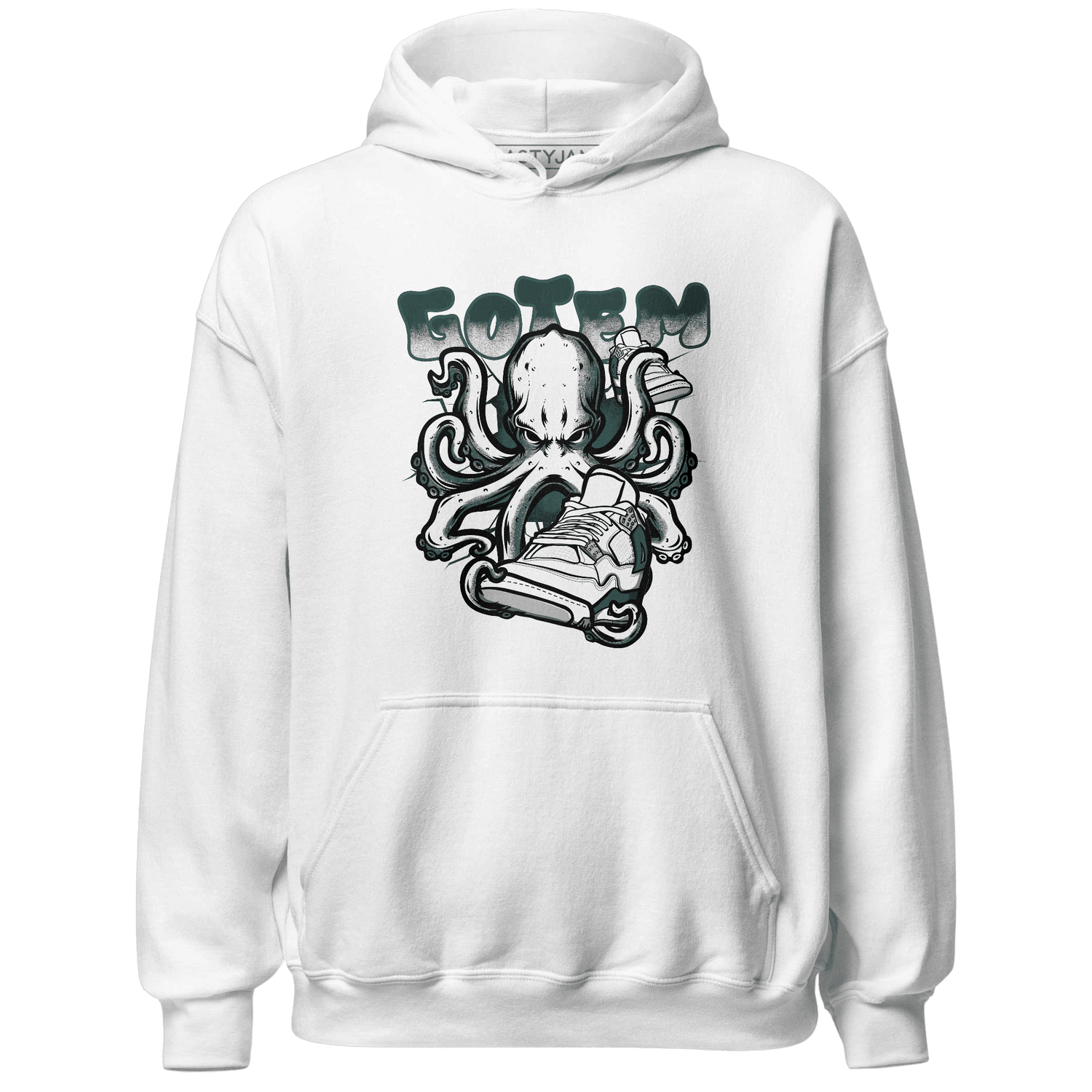 Oxidized Green 4s Hoodie Match Octopus Got Em - NastyJamz