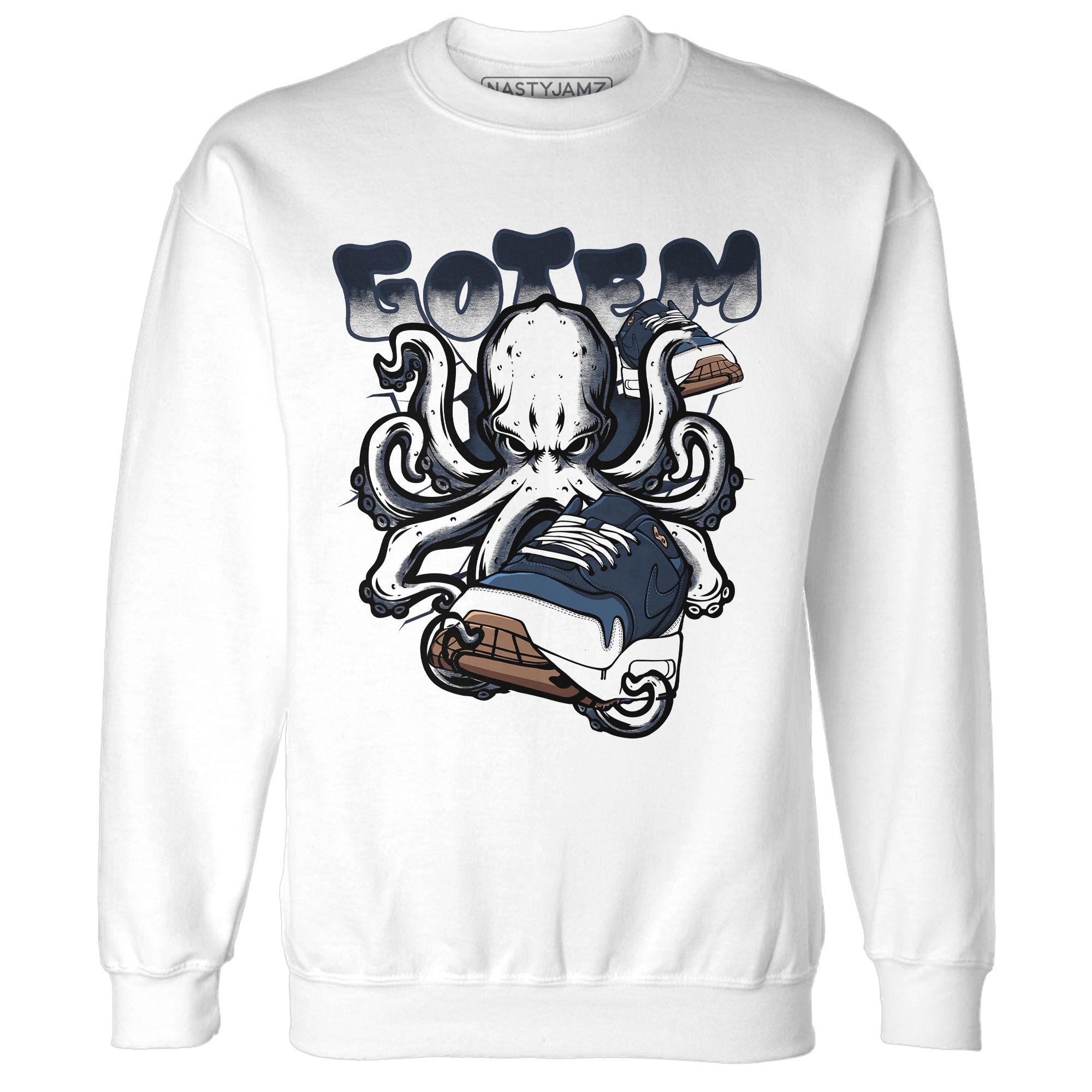 AM 1 86 Jackie Robinson Sweatshirt Match Octopus Got Em - NastyJamz