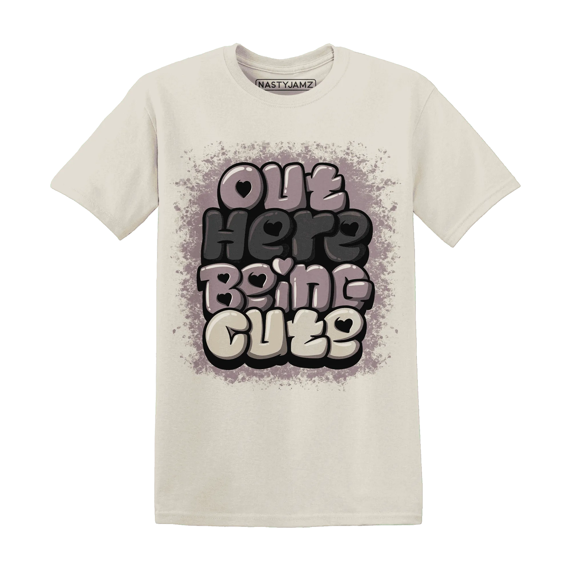 Black-Violet-Ore-3s-NastyJamz-T-Shirt-Match-Out-Here-Being-Cute