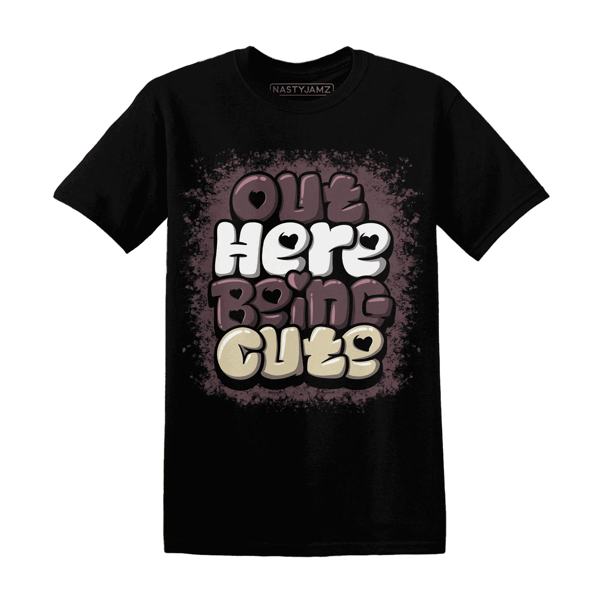 Burgundy-Crush-3s-NastyJamz-T-Shirt-Match-Out-Here-Being-Cute