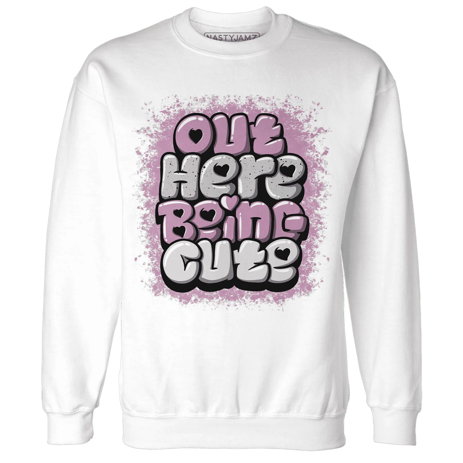 Orchid-Neutral-Grey-Black-White-4s-NastyJamz-Sweatshirt-Match-Out-Here-Being-Cute