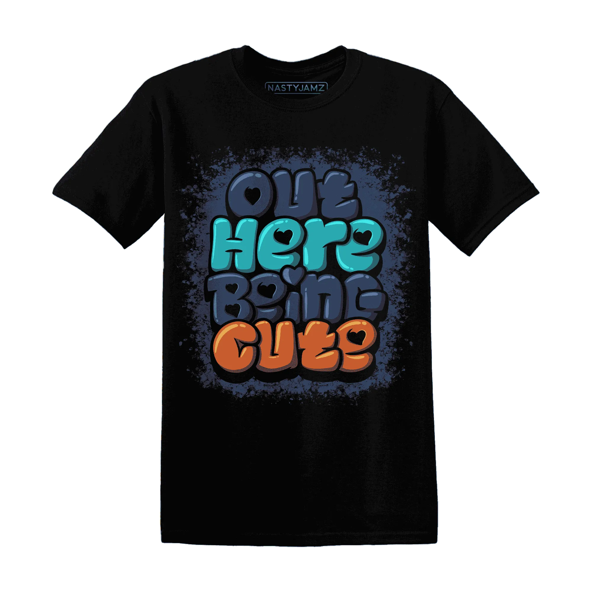 AM-Plus-Drift-Midnight-Navy-Total-Orange-Dusty-Cactus-NastyJamz-T-Shirt-Match-Out-Here-Being-Cute