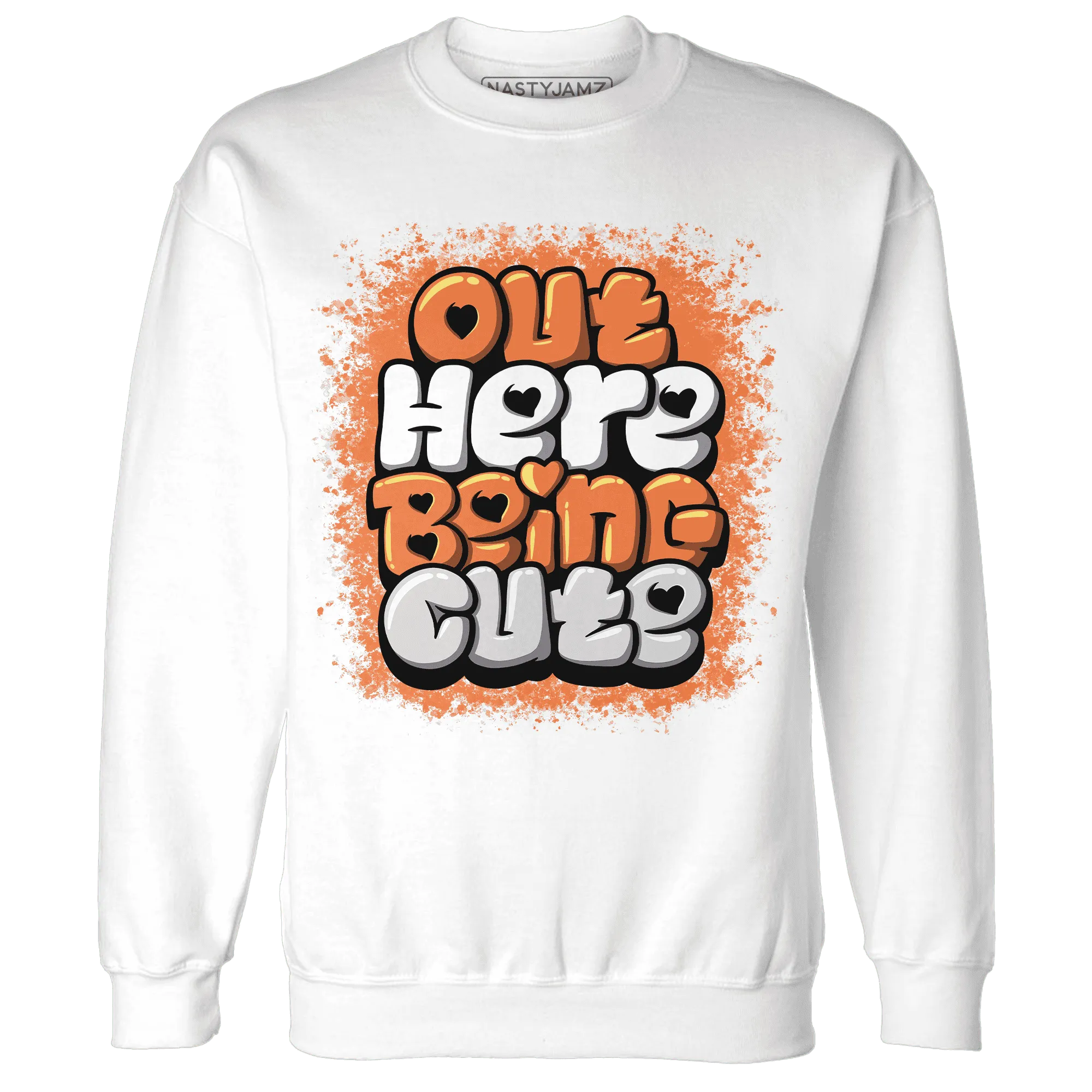 AM-TW-White-Orange-NastyJamz-Sweatshirt-Match-Out-Here-Being-Cute