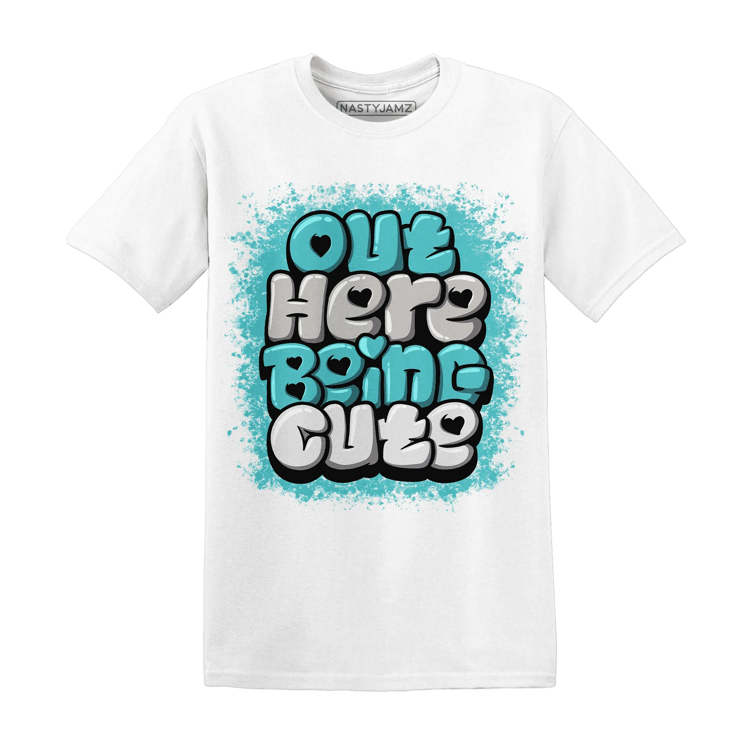 NBL-Cyan-Burst-9060-NastyJamz-T-Shirt-Match-Out-Here-Being-Cute