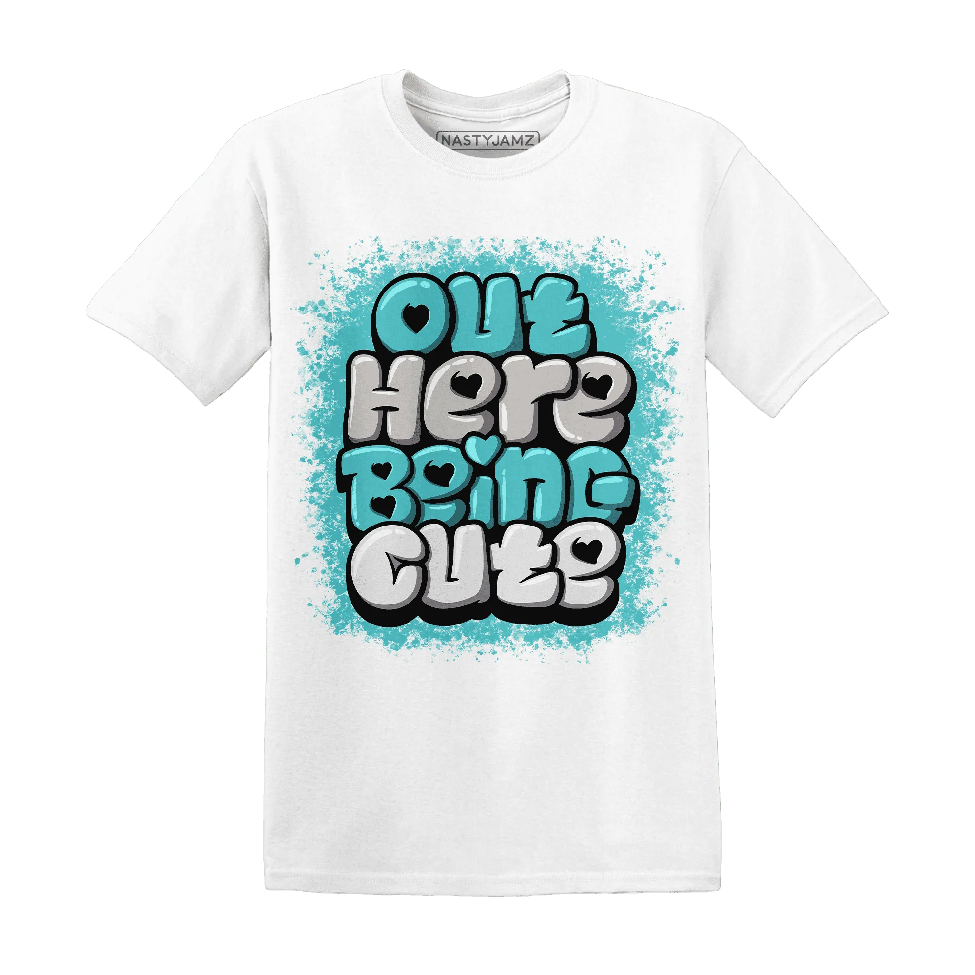 NBL-Cyan-Burst-9060-NastyJamz-T-Shirt-Match-Out-Here-Being-Cute