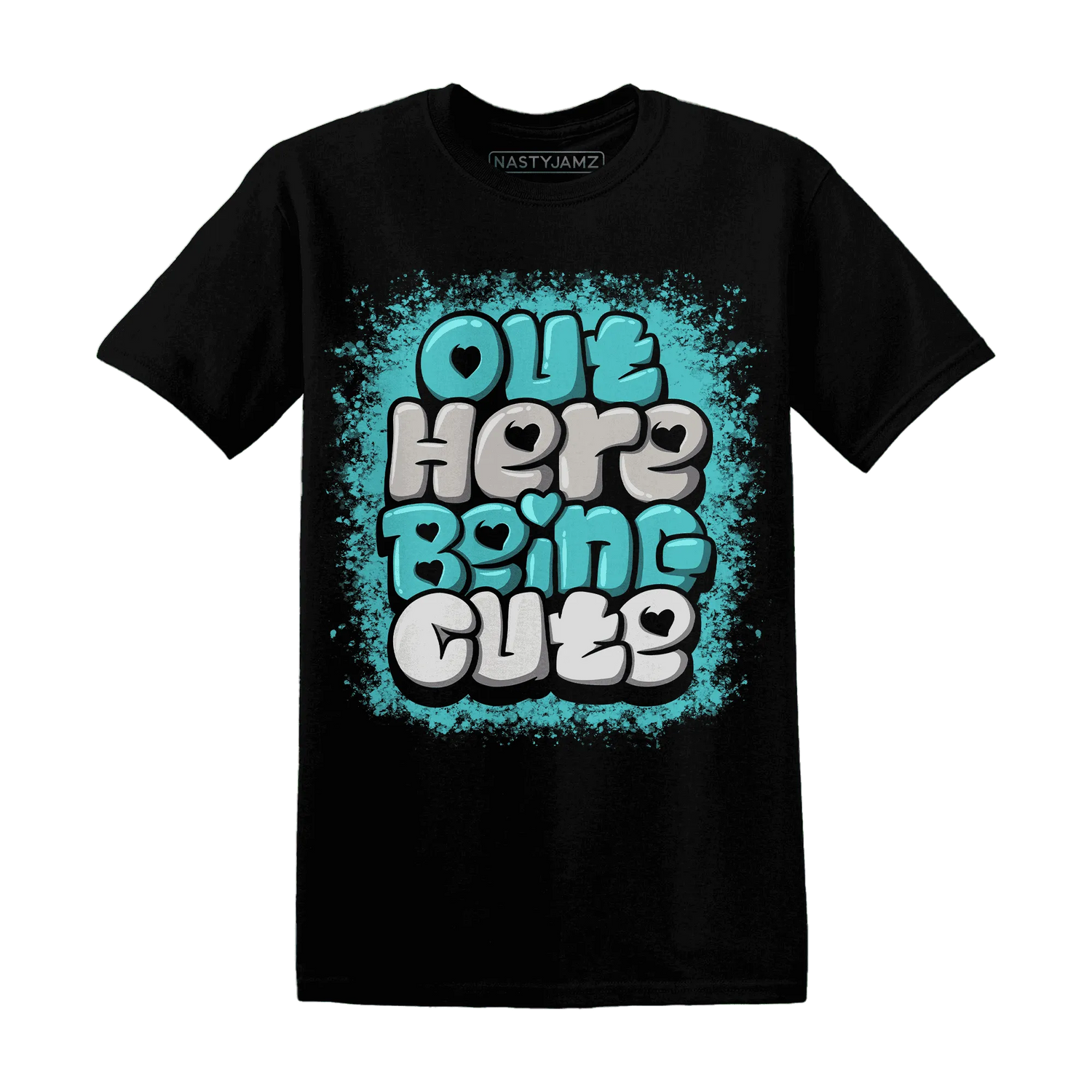 NBL-Cyan-Burst-9060-NastyJamz-T-Shirt-Match-Out-Here-Being-Cute