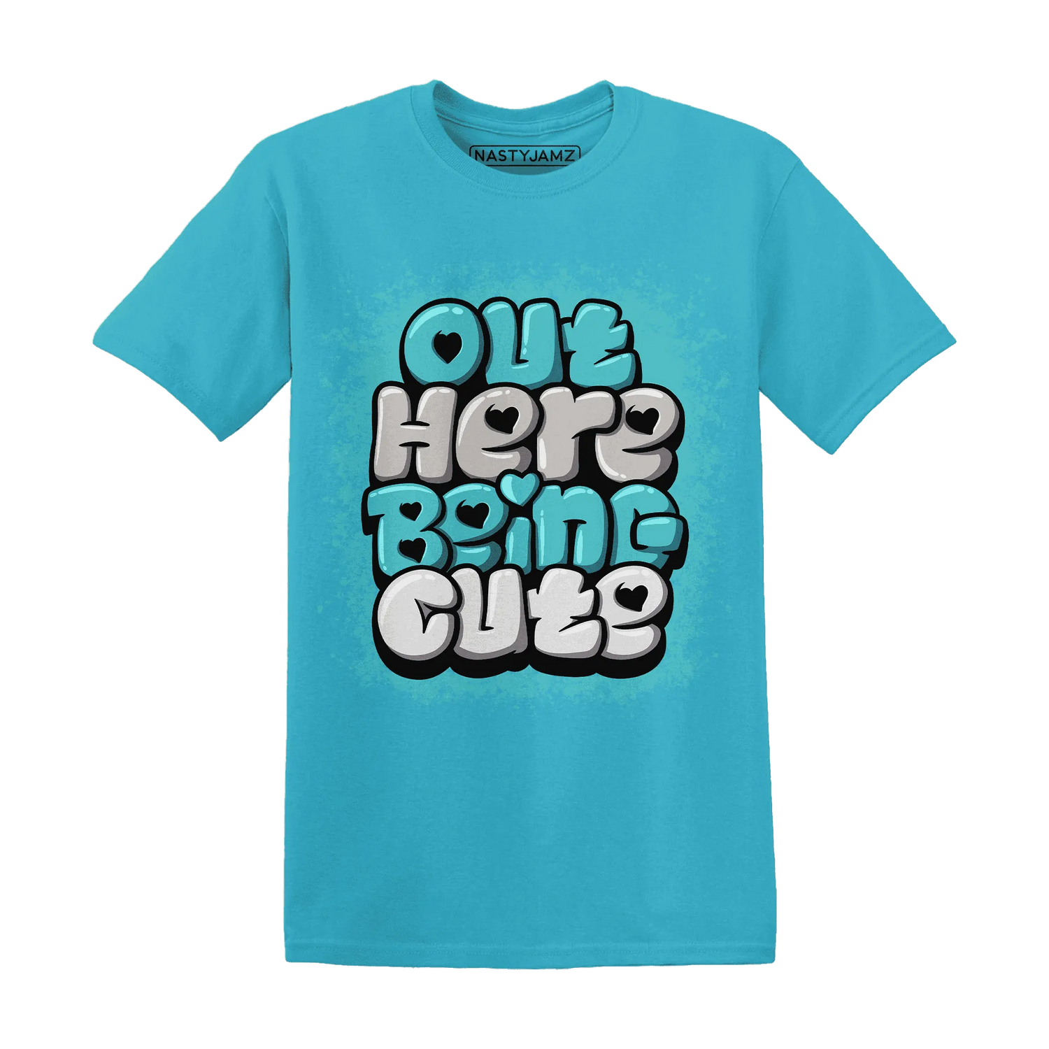 NBL-Cyan-Burst-9060-NastyJamz-T-Shirt-Match-Out-Here-Being-Cute