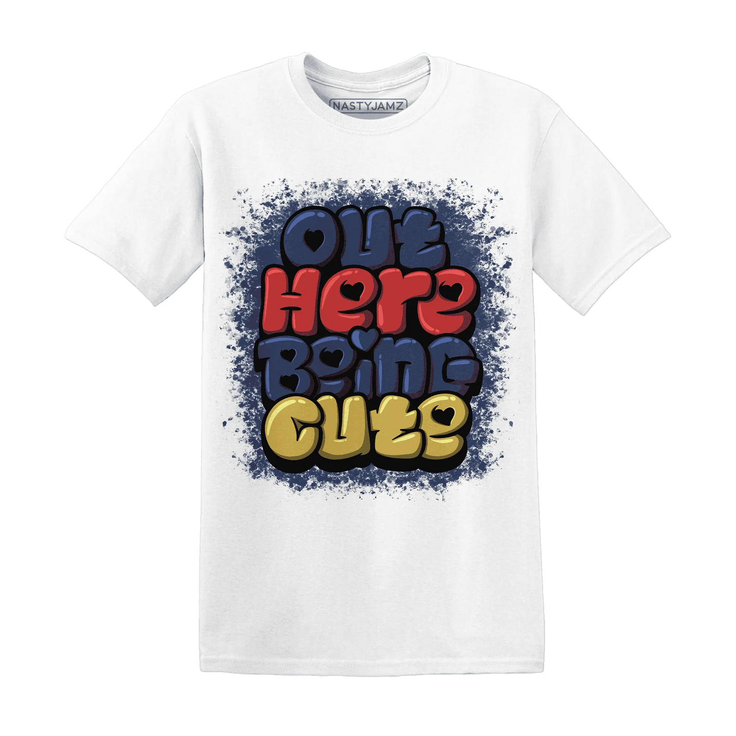 VaporMax-Air-Plus-Midnight-Navy-Gold-Black-NastyJamz-T-Shirt-Match-Out-Here-Being-Cute