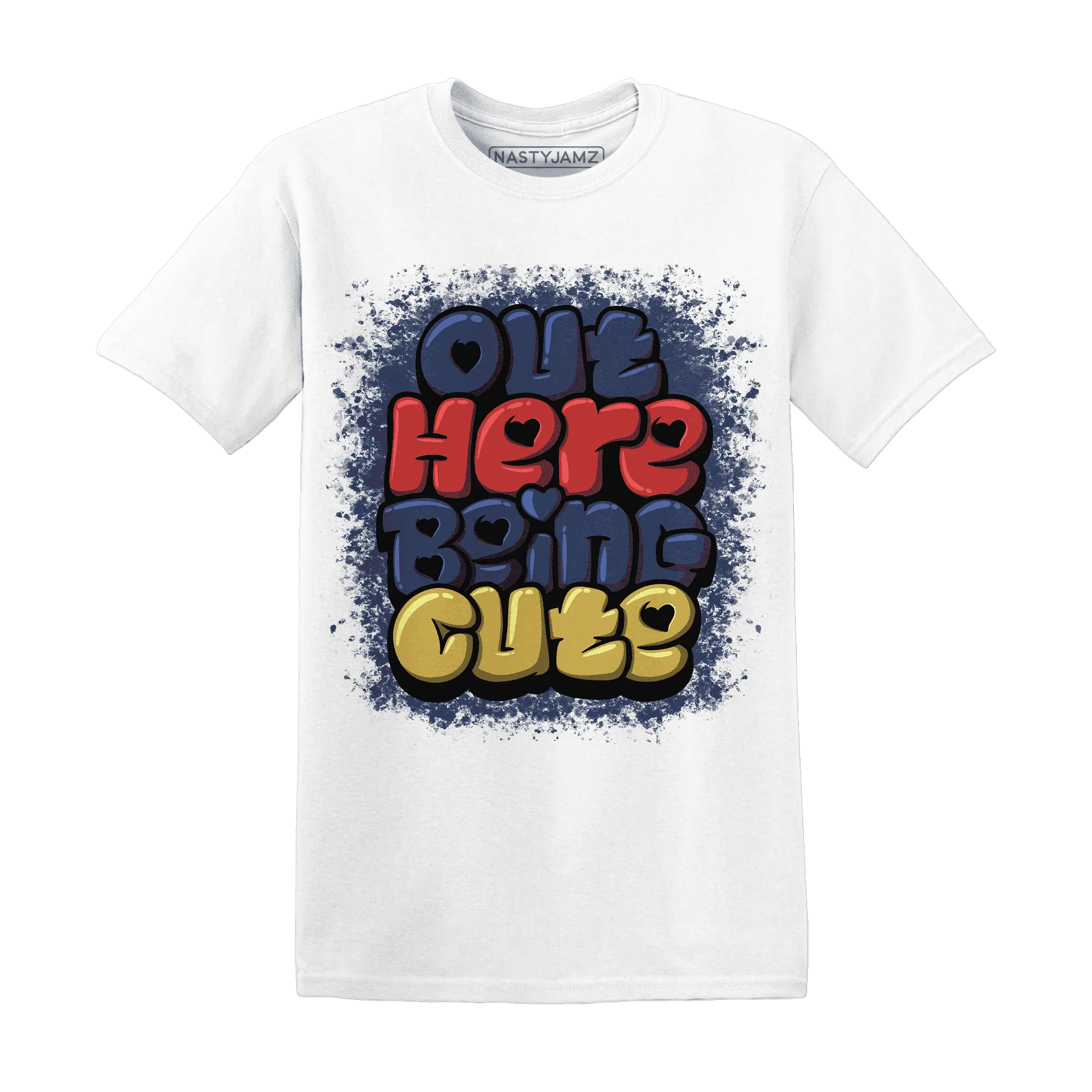 VaporMax-Air-Plus-Midnight-Navy-Gold-Black-NastyJamz-T-Shirt-Match-Out-Here-Being-Cute