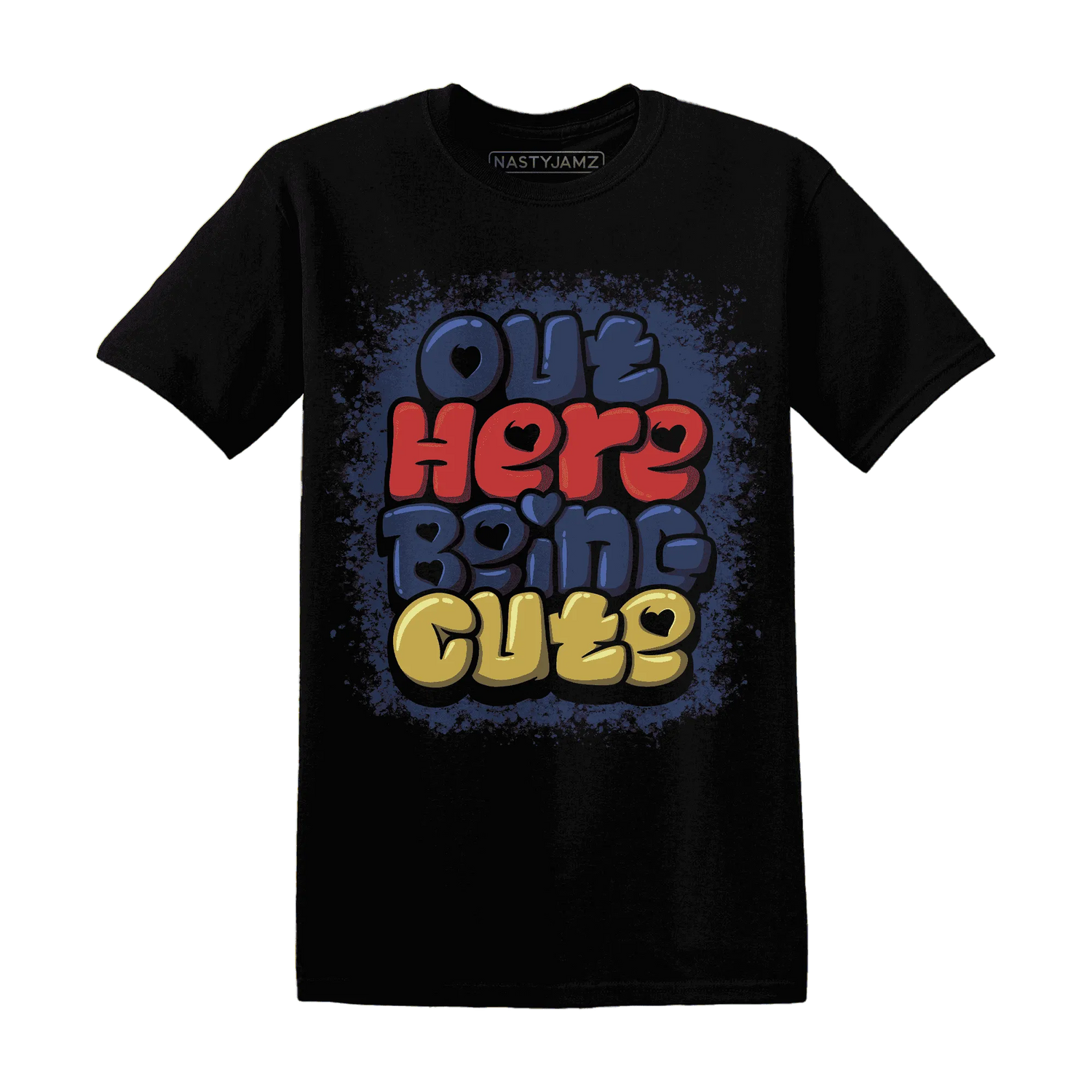 VaporMax-Air-Plus-Midnight-Navy-Gold-Black-NastyJamz-T-Shirt-Match-Out-Here-Being-Cute