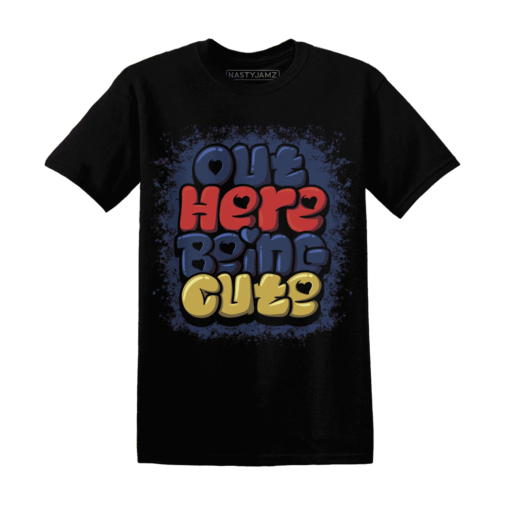 VaporMax-Air-Plus-Midnight-Navy-Gold-Black-NastyJamz-T-Shirt-Match-Out-Here-Being-Cute