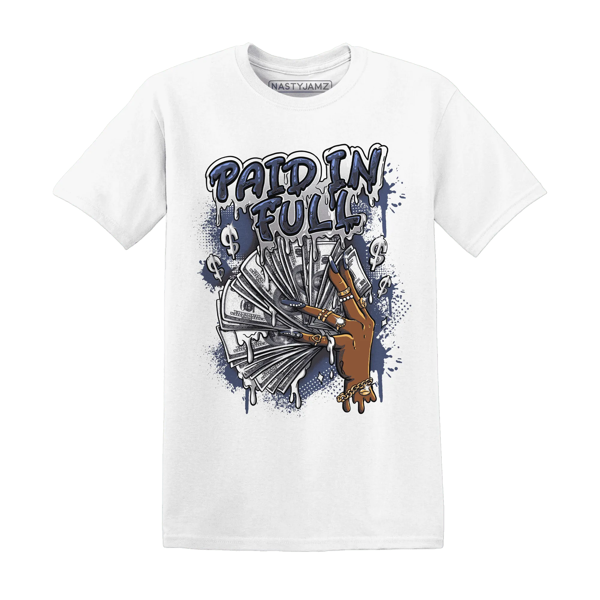 Low-Diffused-Blue-11s-T-Shirt-Match-Paid-In-Full
