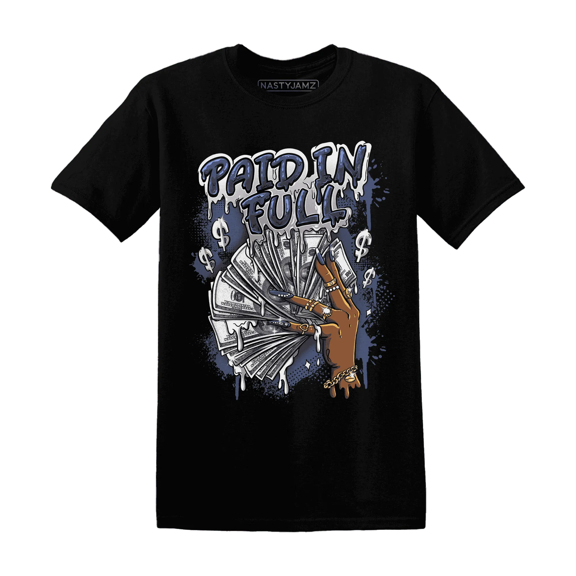 Low-Diffused-Blue-11s-T-Shirt-Match-Paid-In-Full