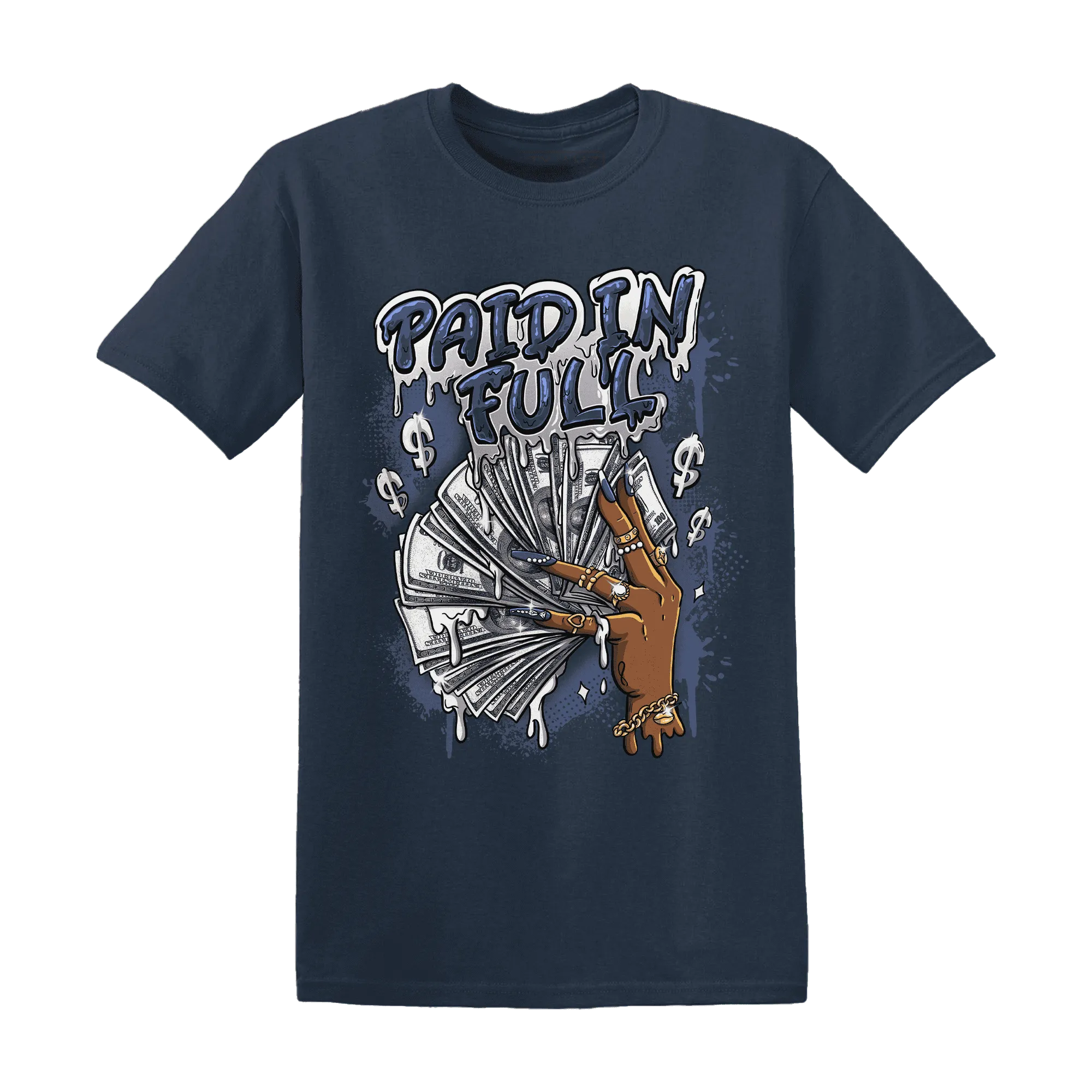 Low-Diffused-Blue-11s-T-Shirt-Match-Paid-In-Full