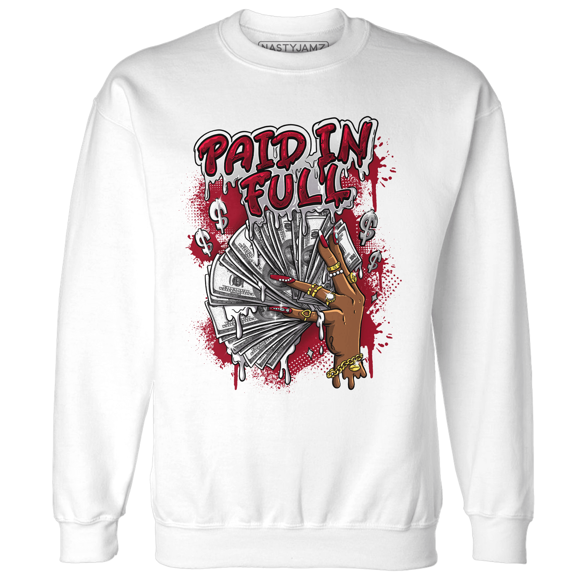 Retro Red Taxi 12s Sweatshirt Match Paid In Full - NastyJamz