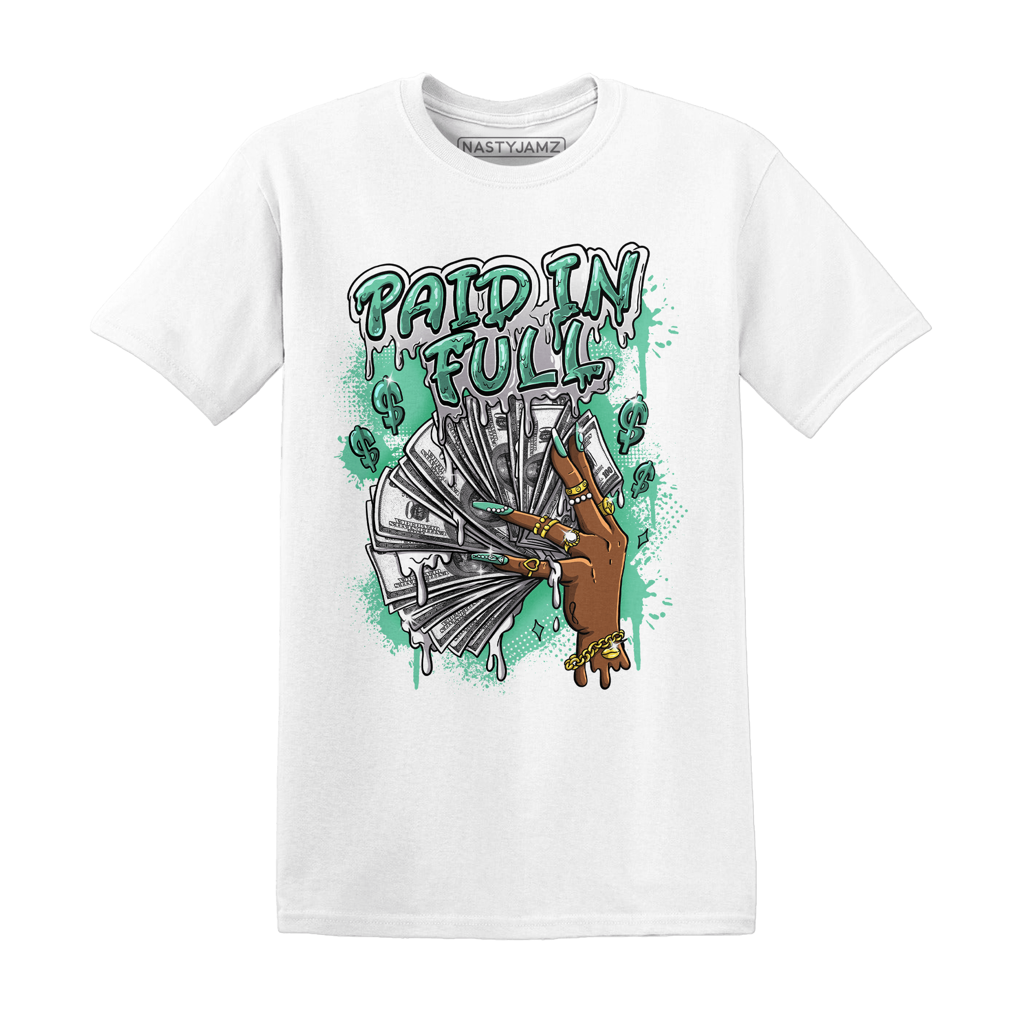 High OG Green Glow 1s T Shirt Match Paid In Full - NastyJamz
