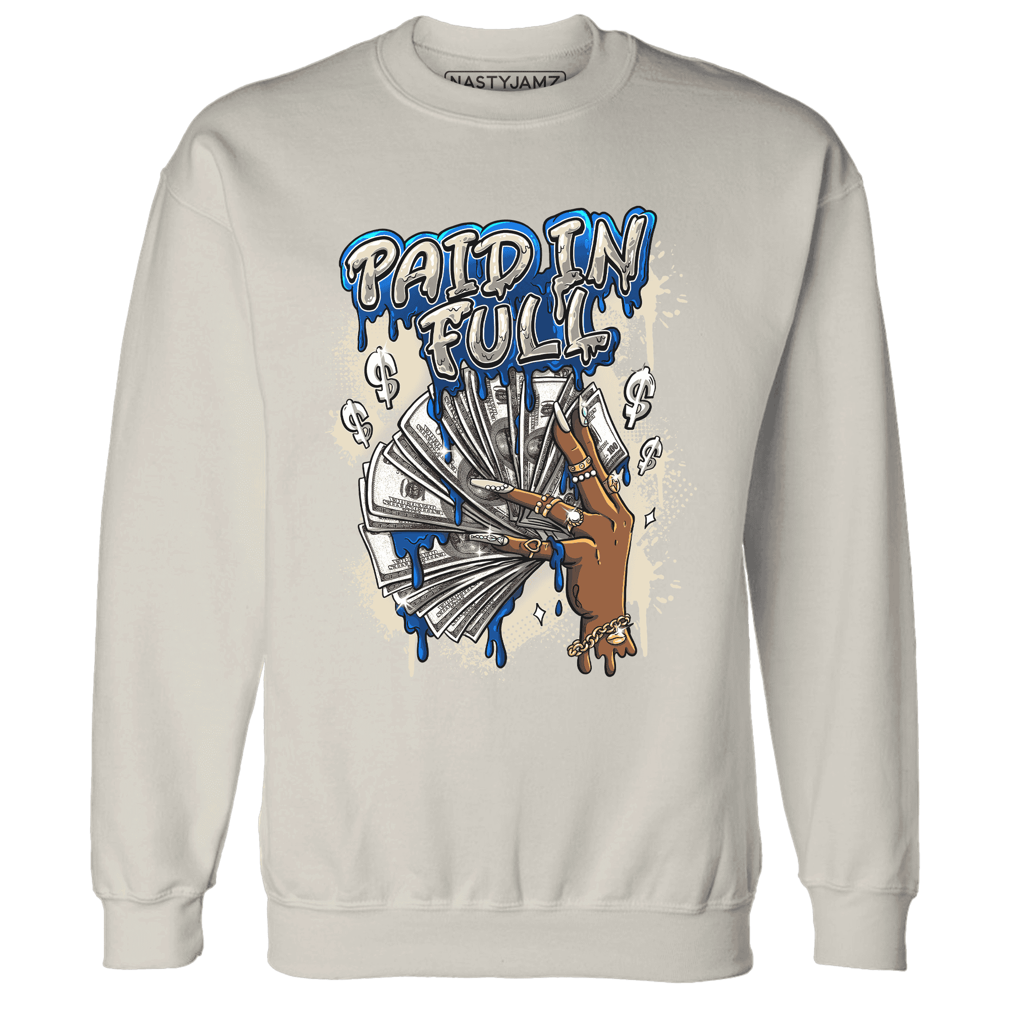 Quaiii 54 3s Sweatshirt Match Paid In Full - NastyJamz