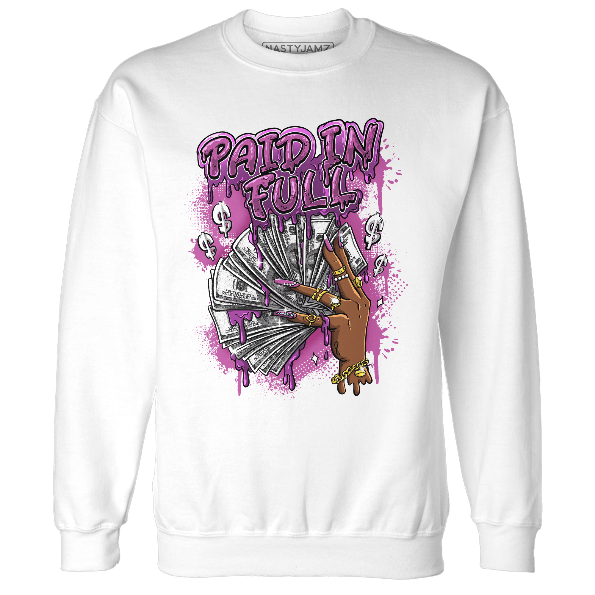 GS Hyper Violet 4s Sweatshirt Match Paid In Full - NastyJamz