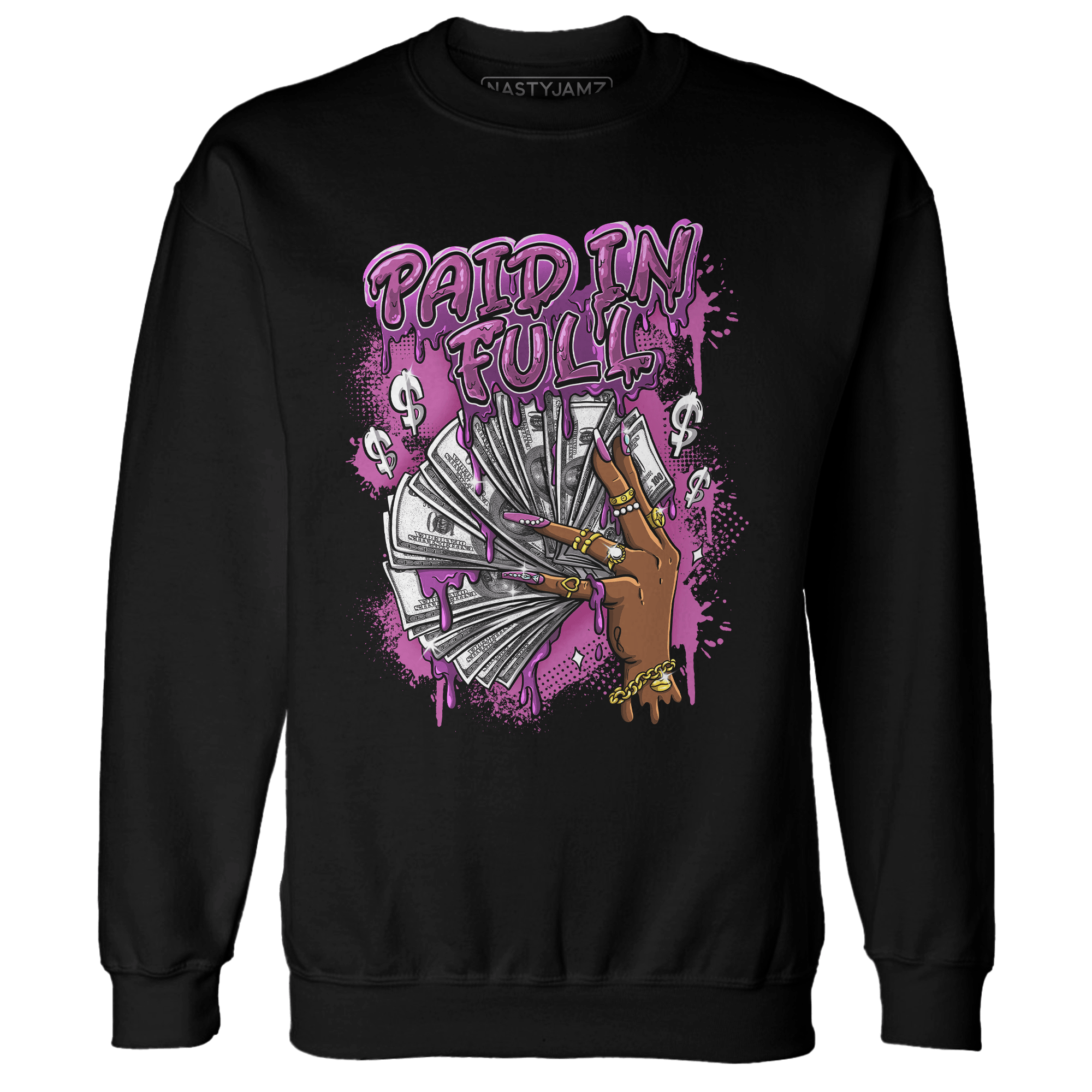 GS Hyper Violet 4s Sweatshirt Match Paid In Full - NastyJamz