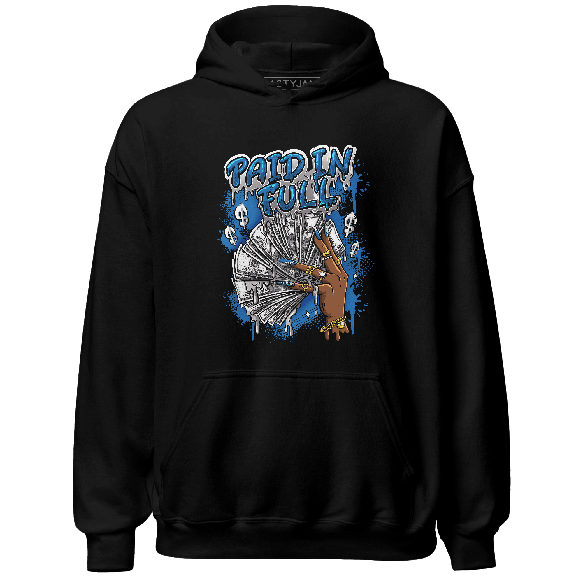 Industrial Blue 4s Hoodie Match Paid In Full - NastyJamz