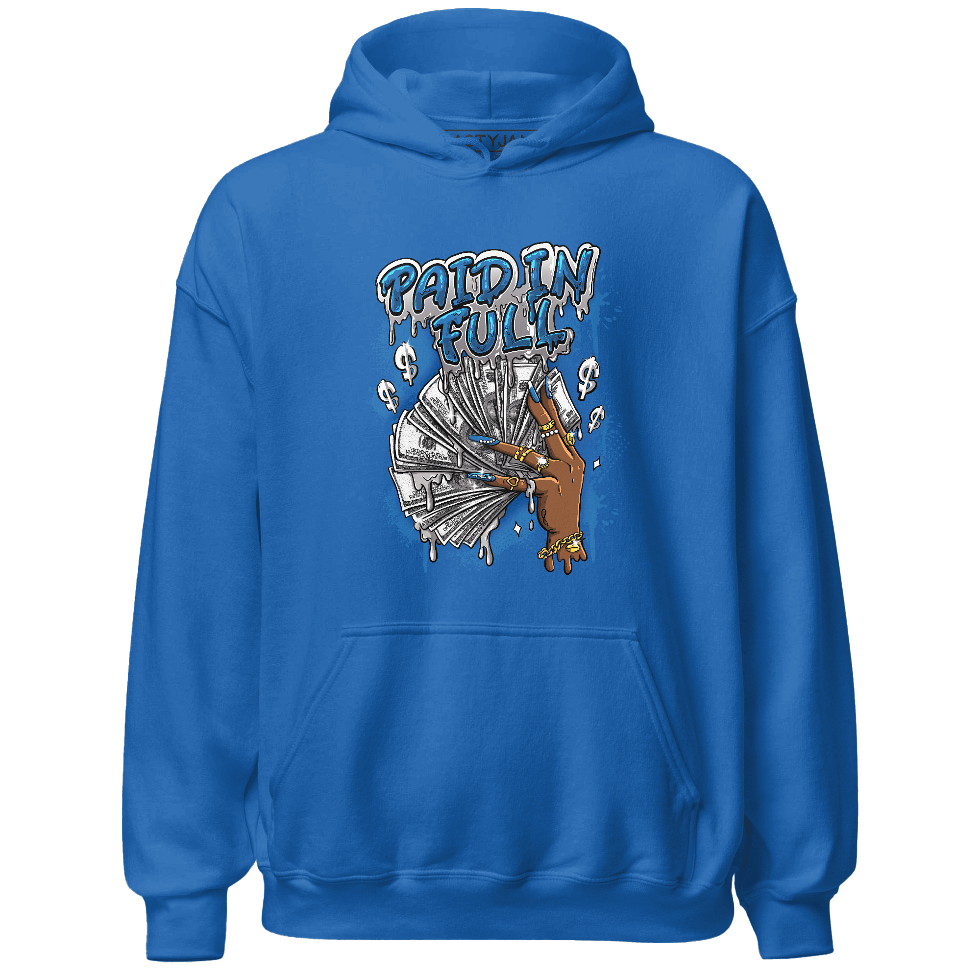 Industrial Blue 4s Hoodie Match Paid In Full - NastyJamz