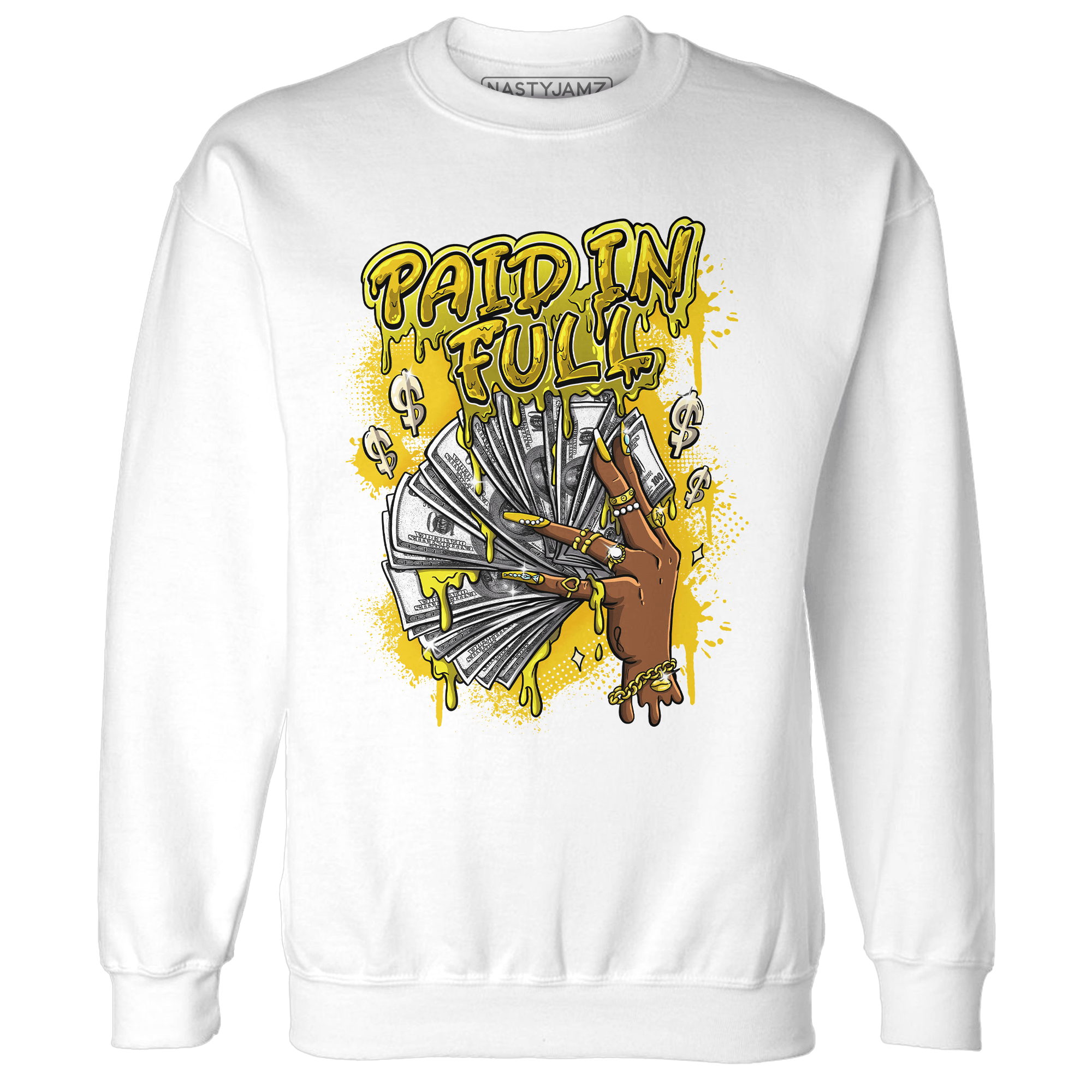 Vivid Sulfur 4s Sweatshirt Match Paid In Full - NastyJamz