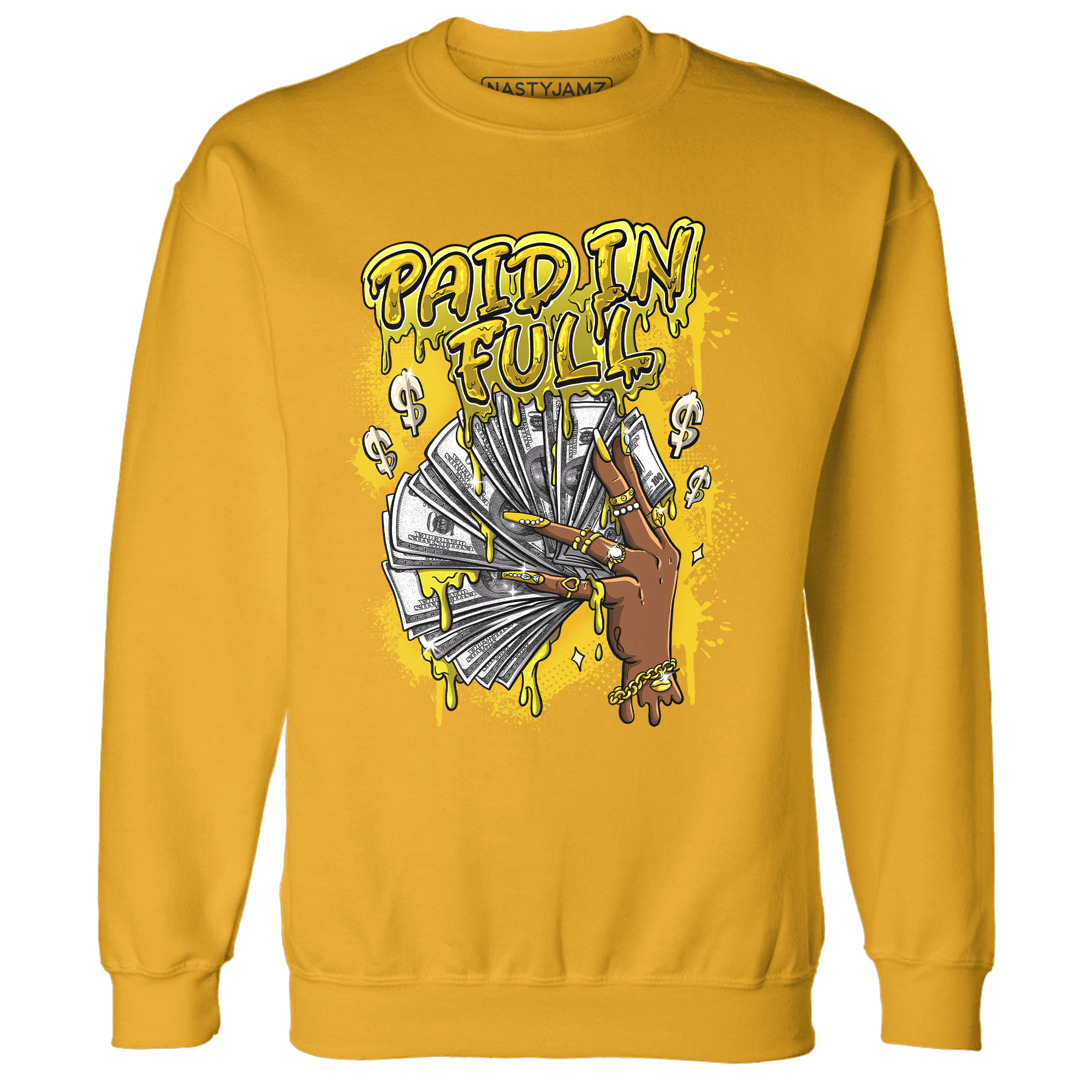 Vivid Sulfur 4s Sweatshirt Match Paid In Full - NastyJamz