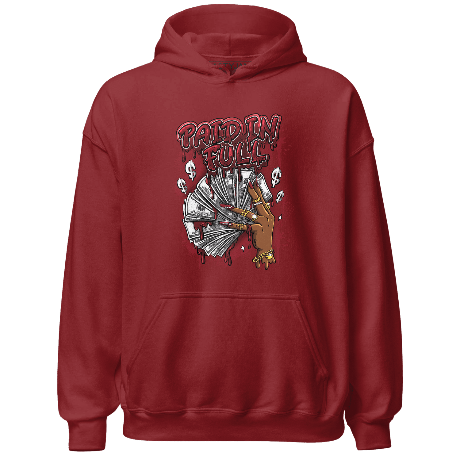 Cherry 12s Hoodie Match Paid In Full - NastyJamz