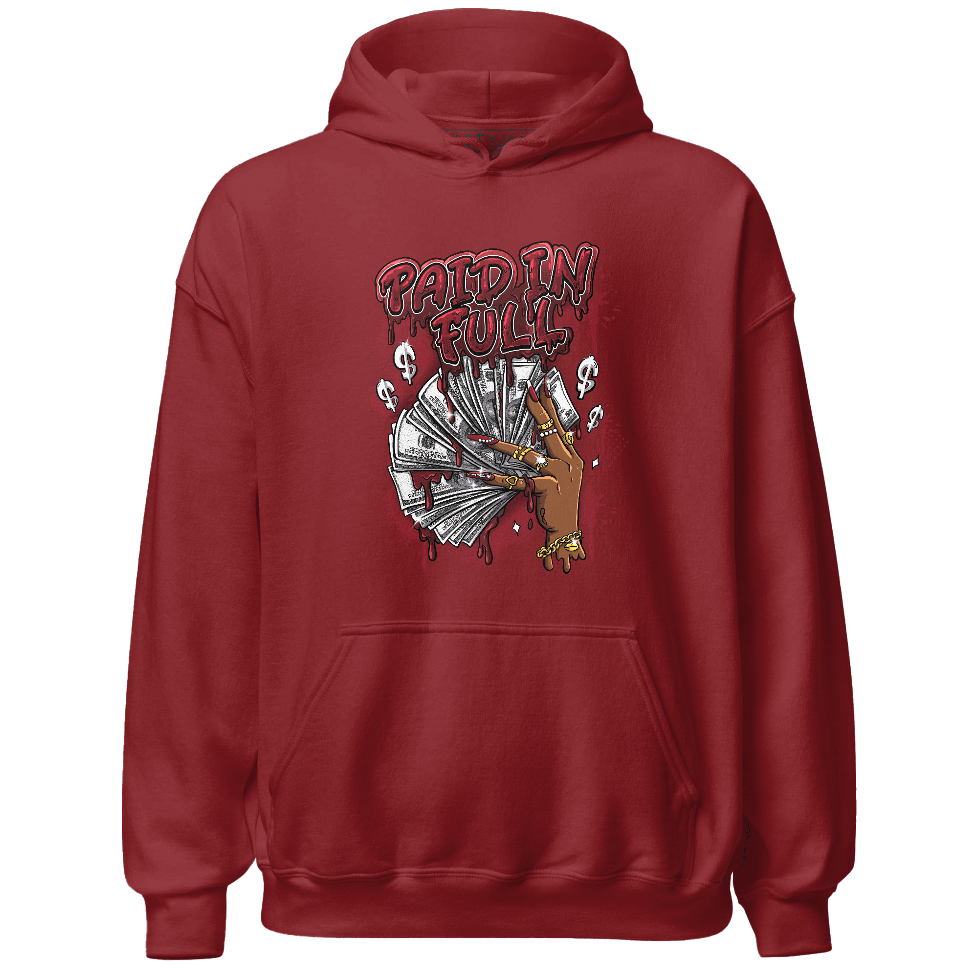 Cherry 12s Hoodie Match Paid In Full - NastyJamz