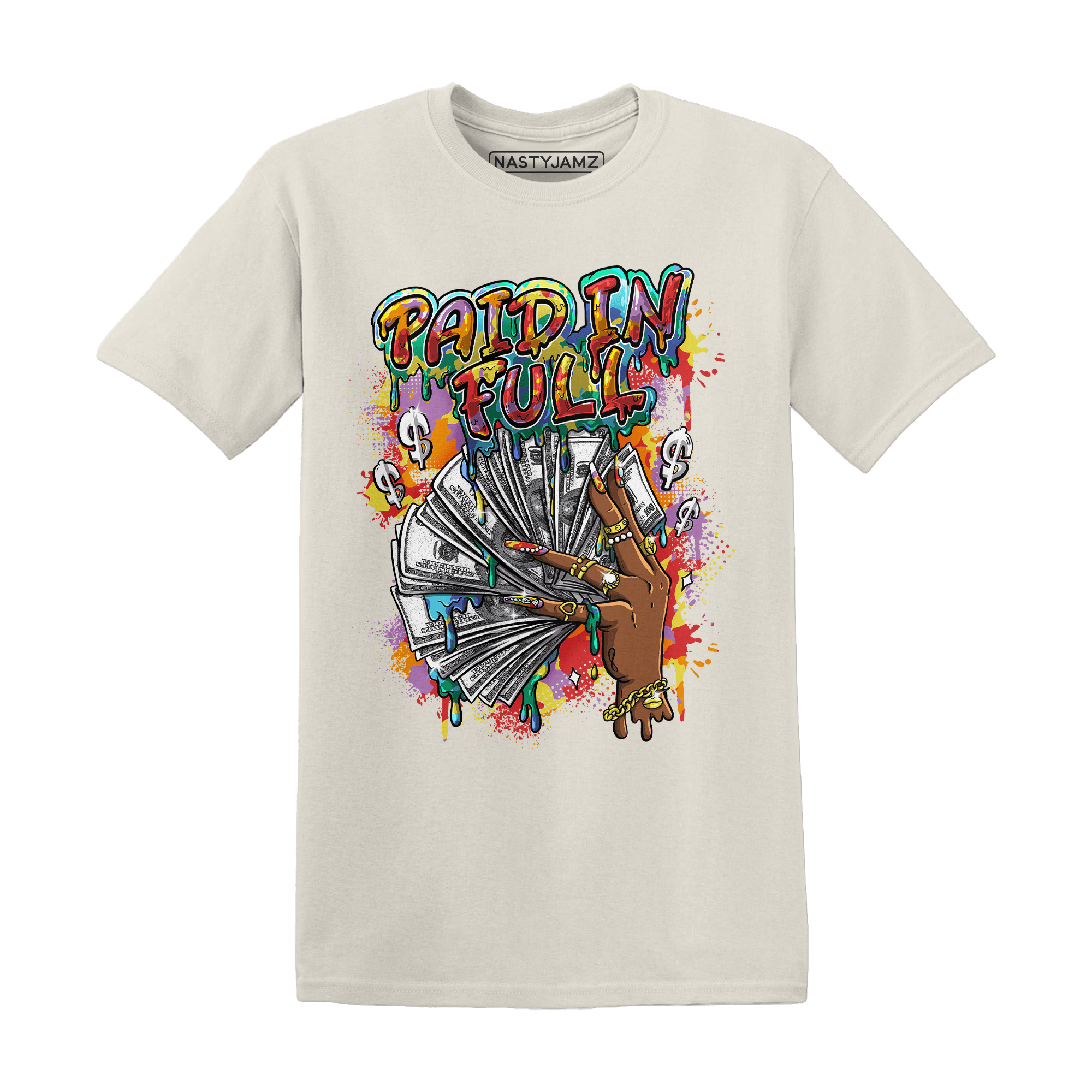 Mid GS Six Championships 1s T Shirt Match Paid In Full - NastyJamz