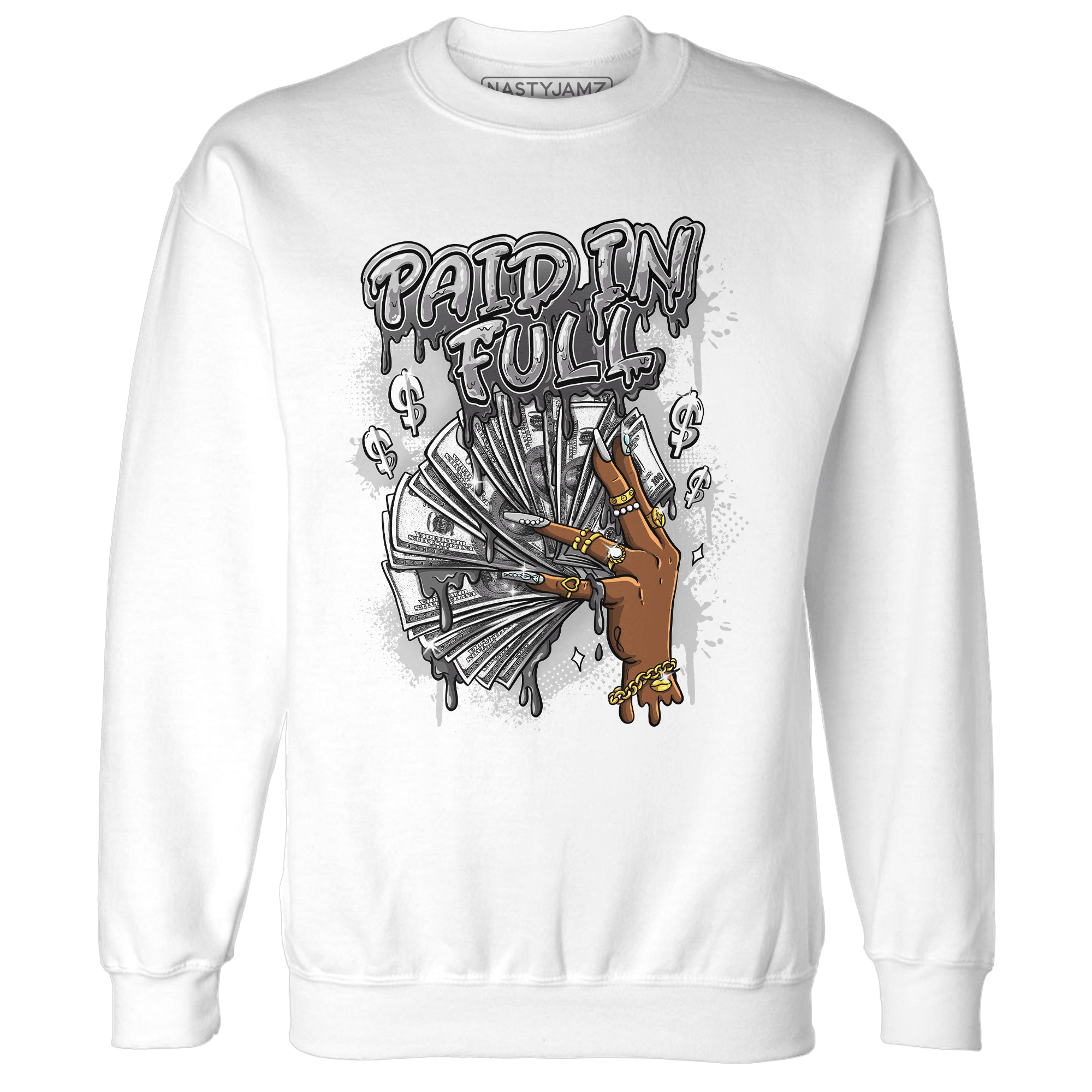 Retro High OG Black White 1s Sweatshirt Match Paid In Full - NastyJamz