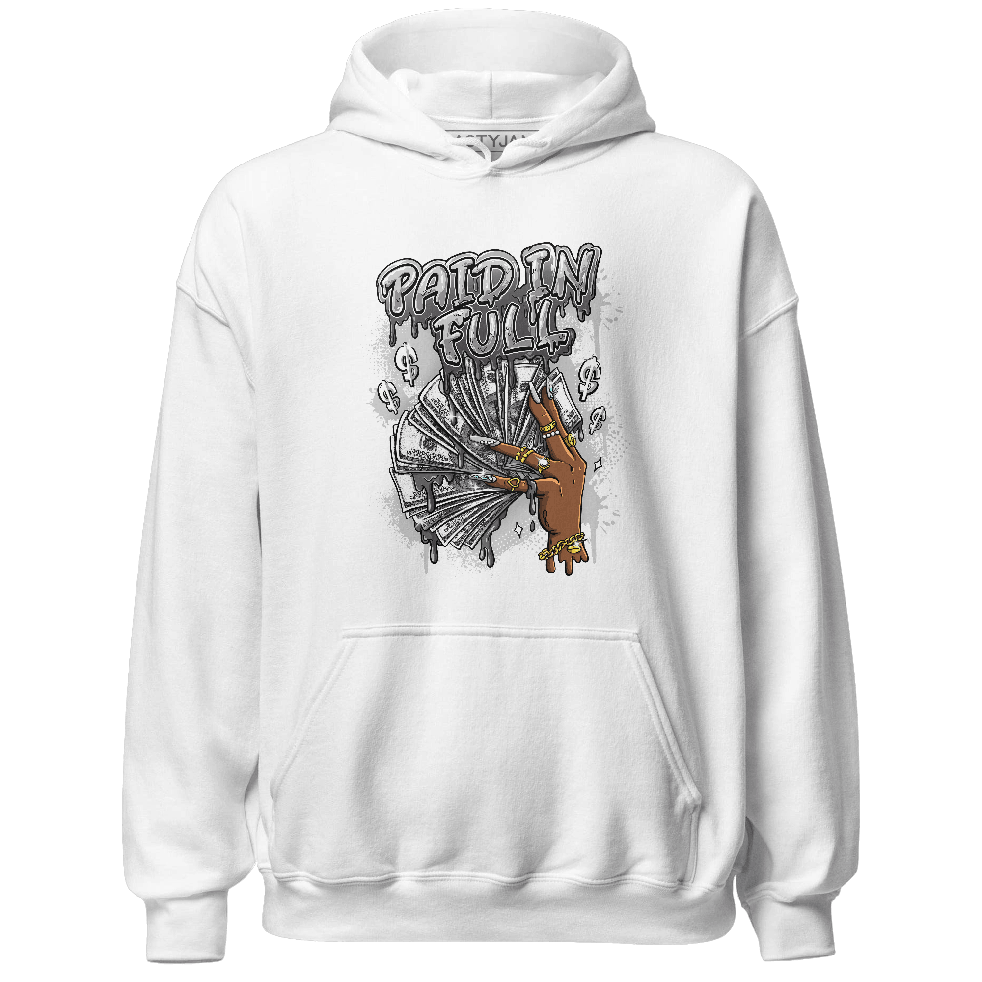 Retro High OG Black White 1s Hoodie Match Paid In Full - NastyJamz