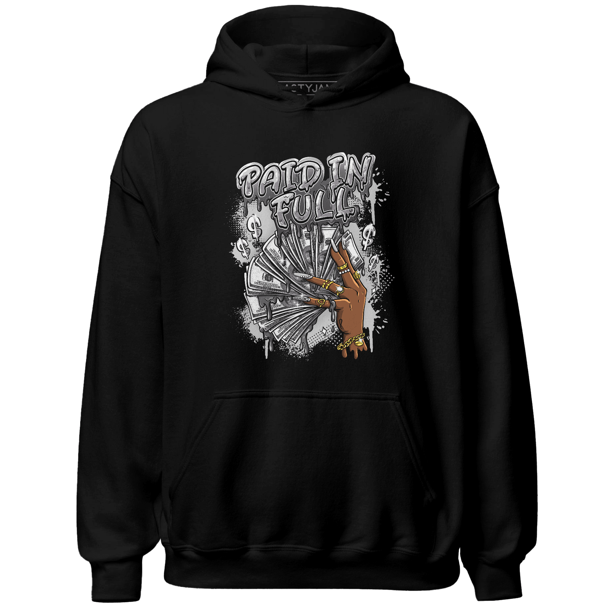 Retro High OG Black White 1s Hoodie Match Paid In Full - NastyJamz