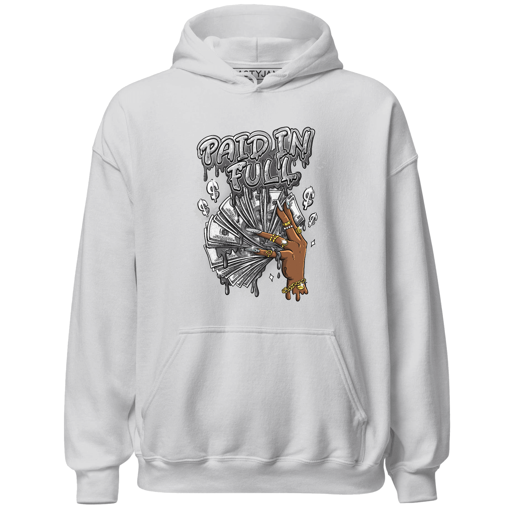 Retro High OG Black White 1s Hoodie Match Paid In Full - NastyJamz