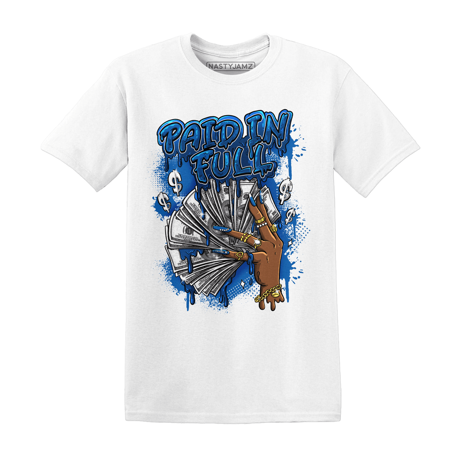 Royal Reimagined 1s T Shirt Match Paid In Full - NastyJamz