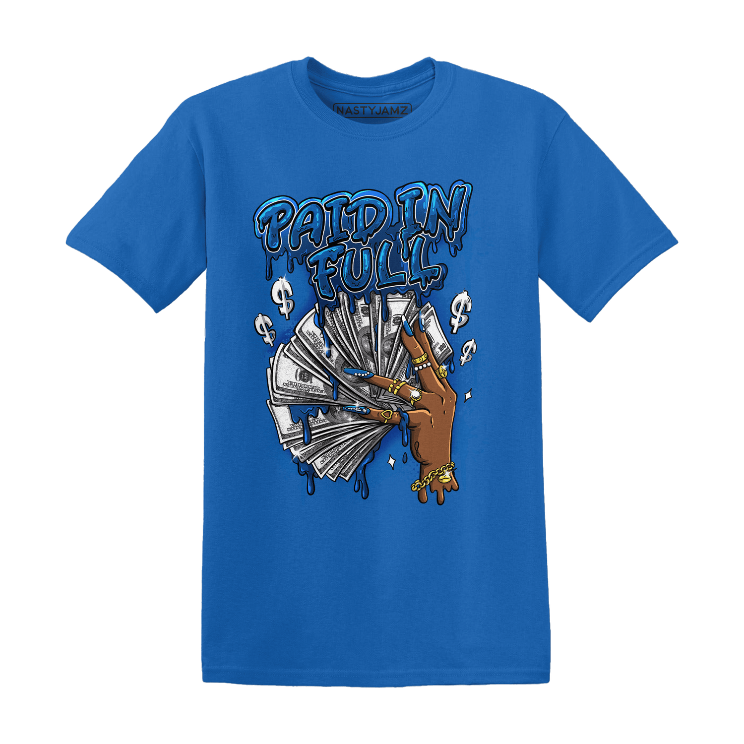 Royal Reimagined 1s T Shirt Match Paid In Full - NastyJamz