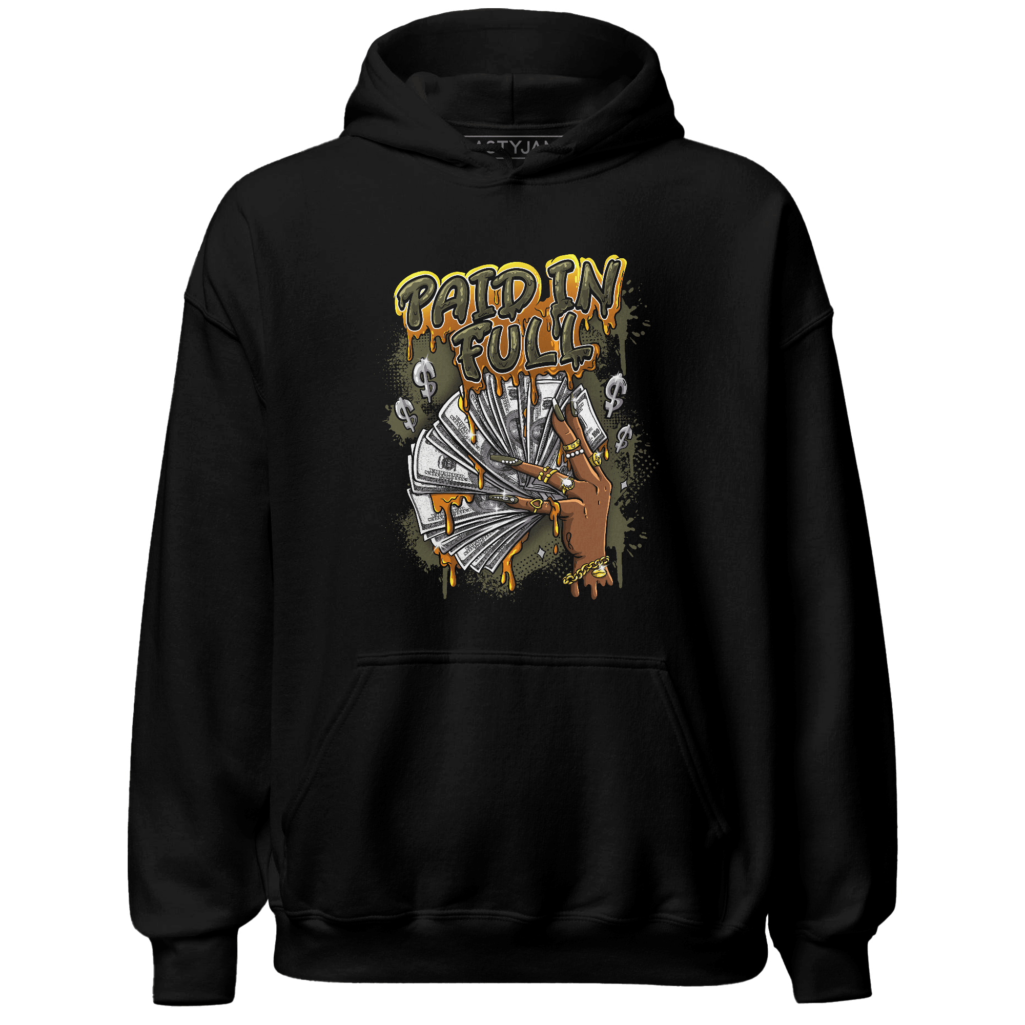 Olive 5s Hoodie Match Paid In Full - NastyJamz