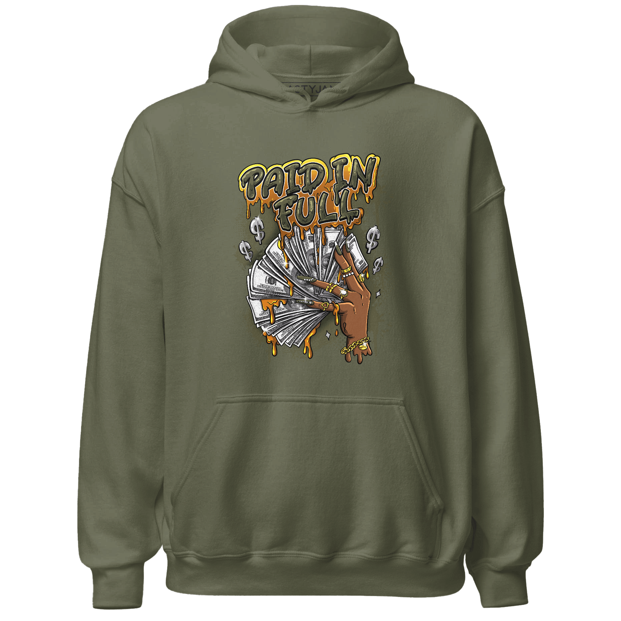Olive 5s Hoodie Match Paid In Full - NastyJamz