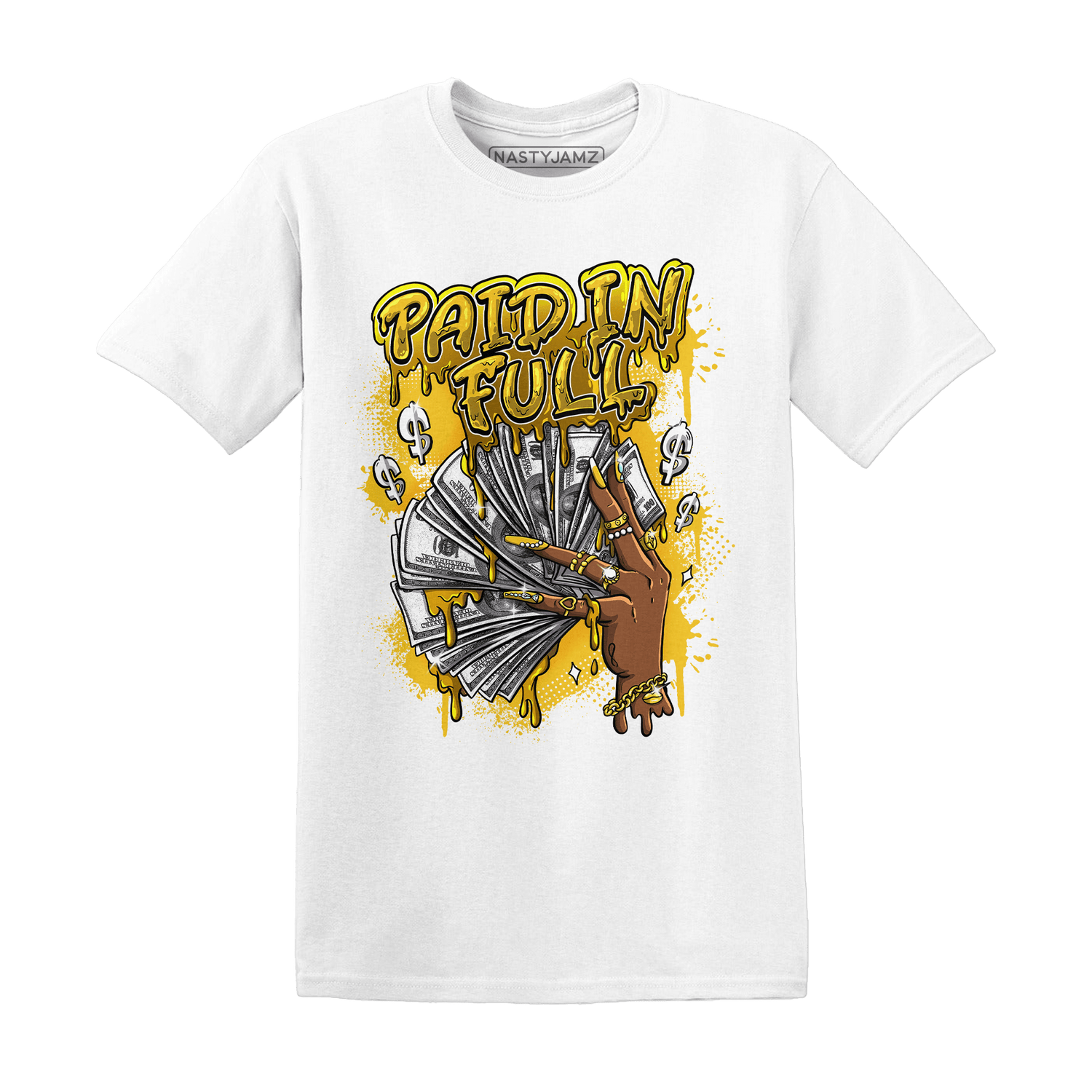 Yellow Ochre 6s T Shirt Match Paid In Full - NastyJamz