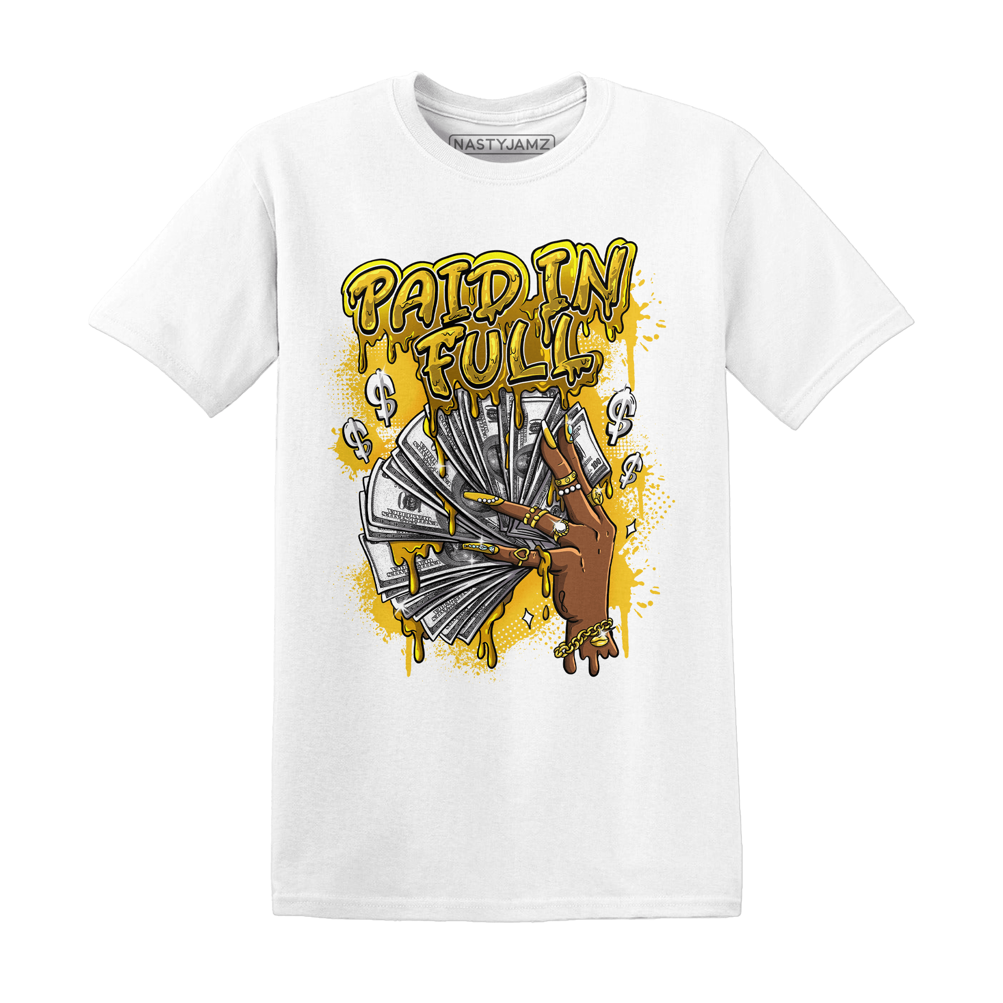 Yellow Ochre 6s T Shirt Match Paid In Full - NastyJamz