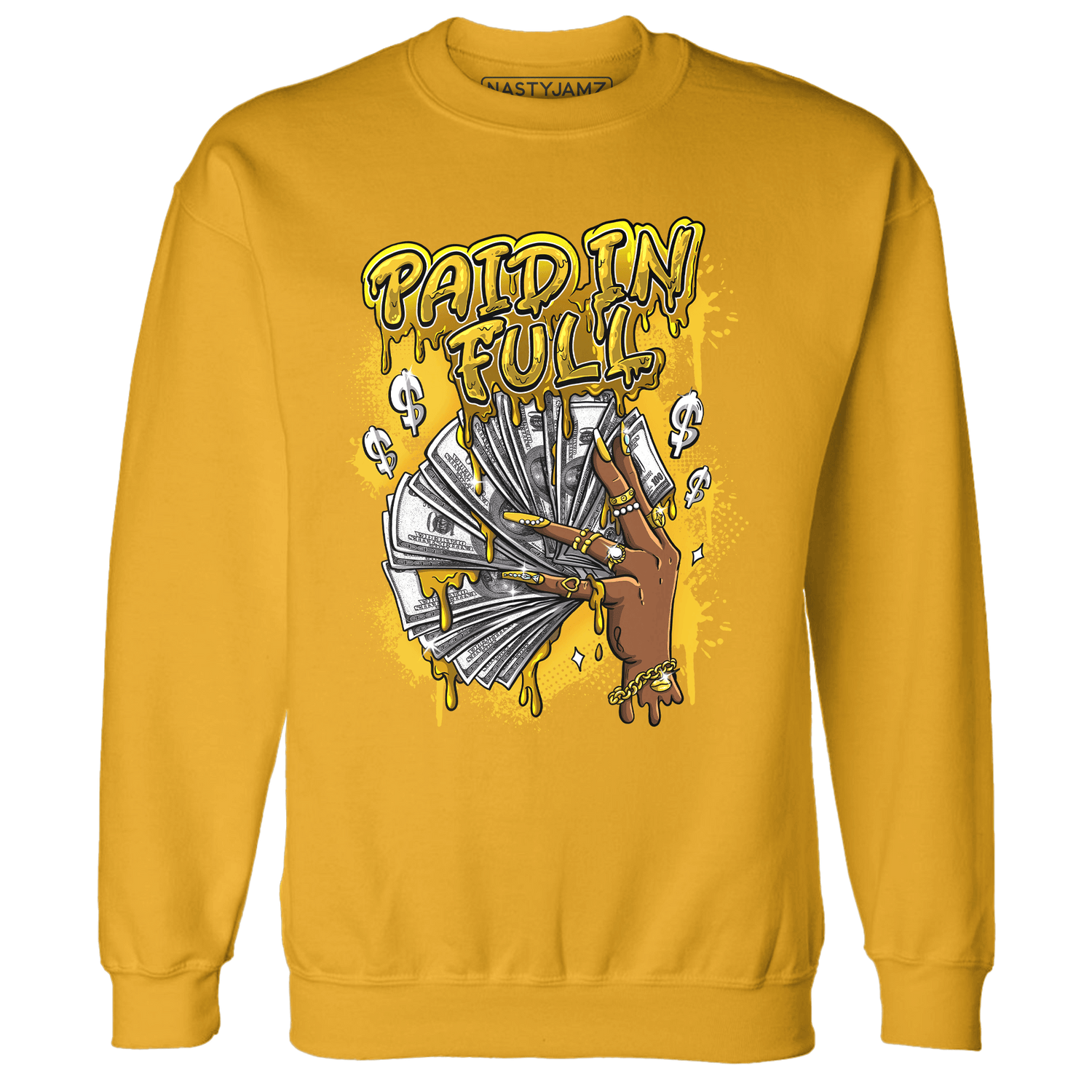 Yellow Ochre 6s Sweatshirt Match Paid In Full - NastyJamz