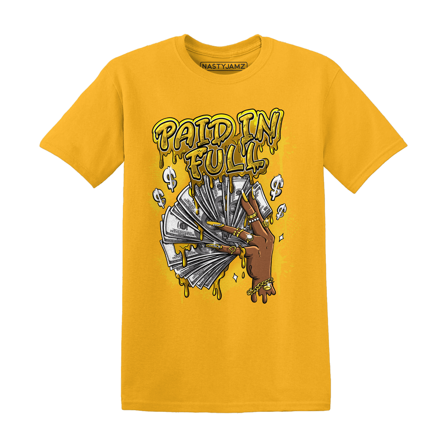 Yellow Ochre 6s T Shirt Match Paid In Full - NastyJamz